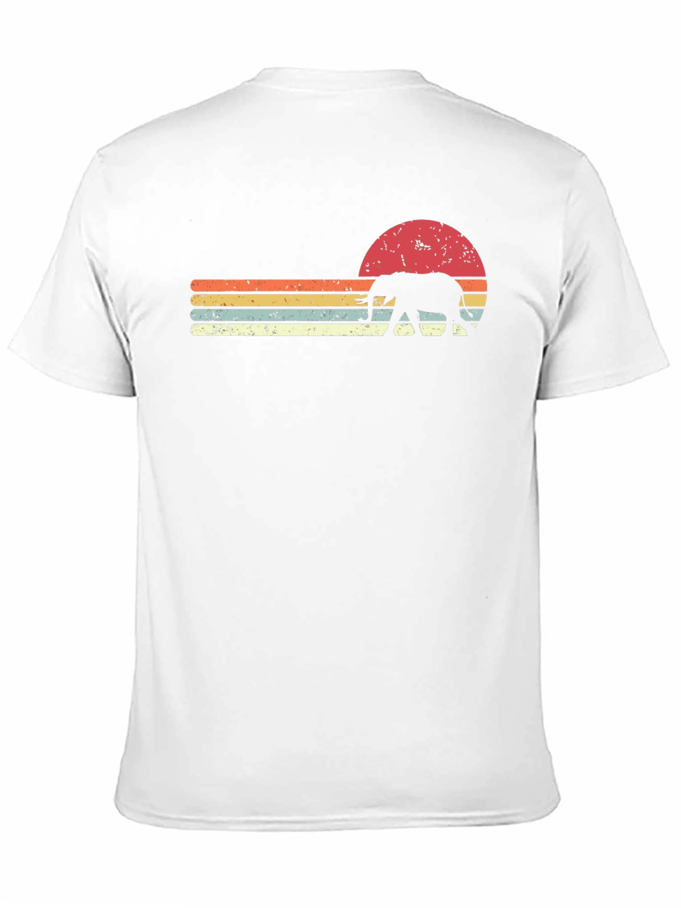 Retro Elephant Sunset Graphic Tee
