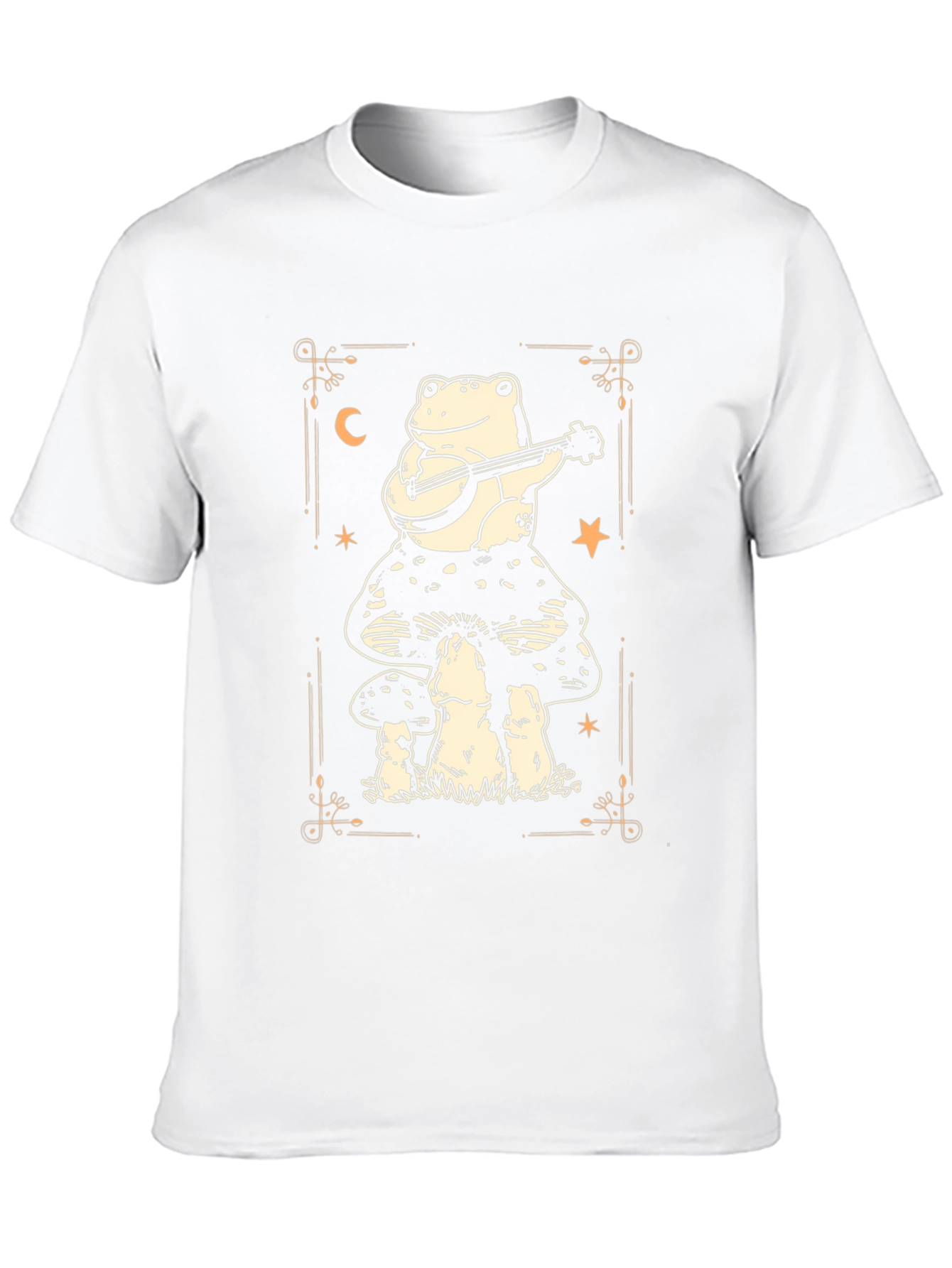 Frog Playing Banjo on Mushroom T-Shirt