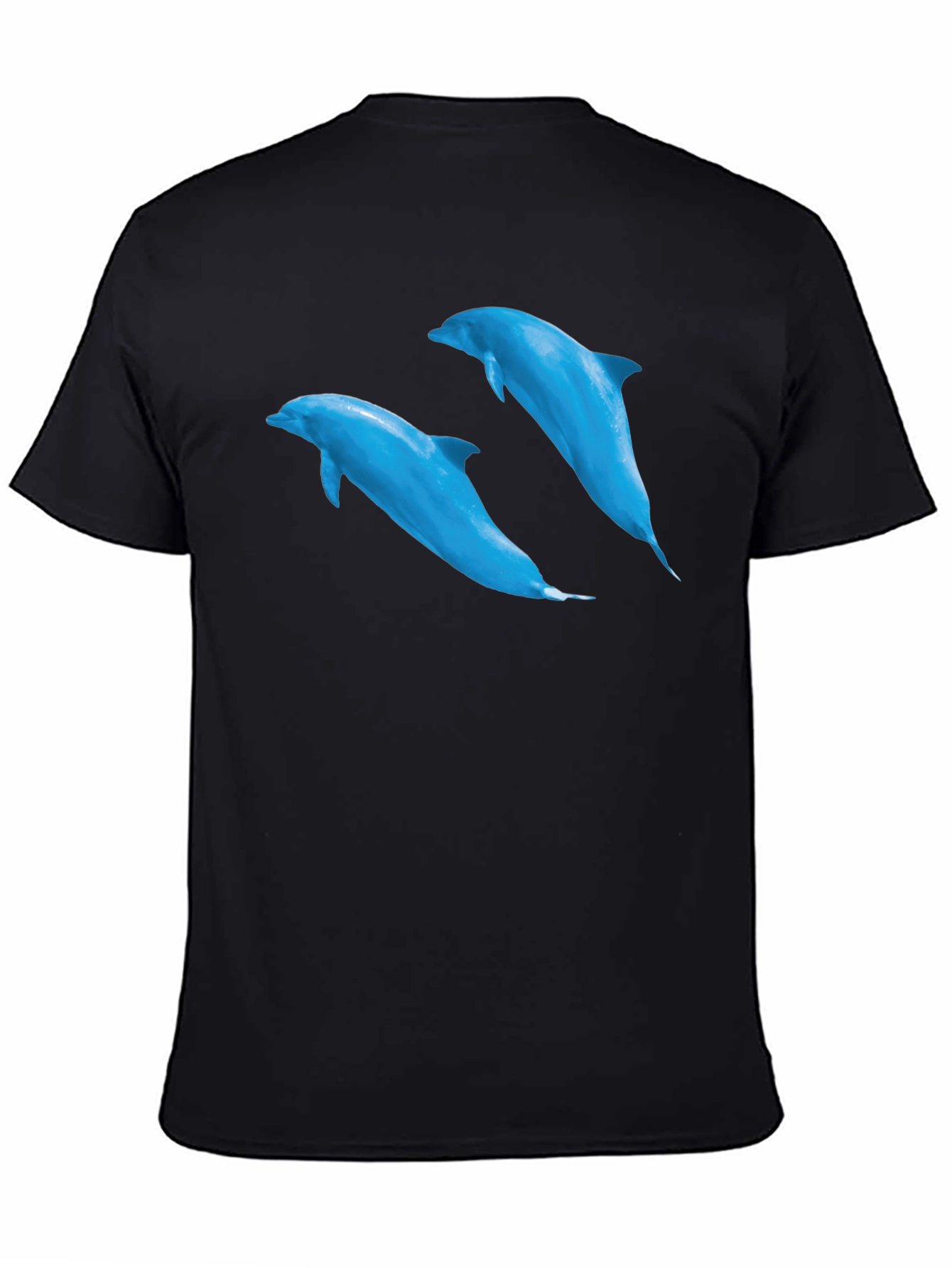 Dolphin Graphic Tee - Black Short Sleeve T-Shirt