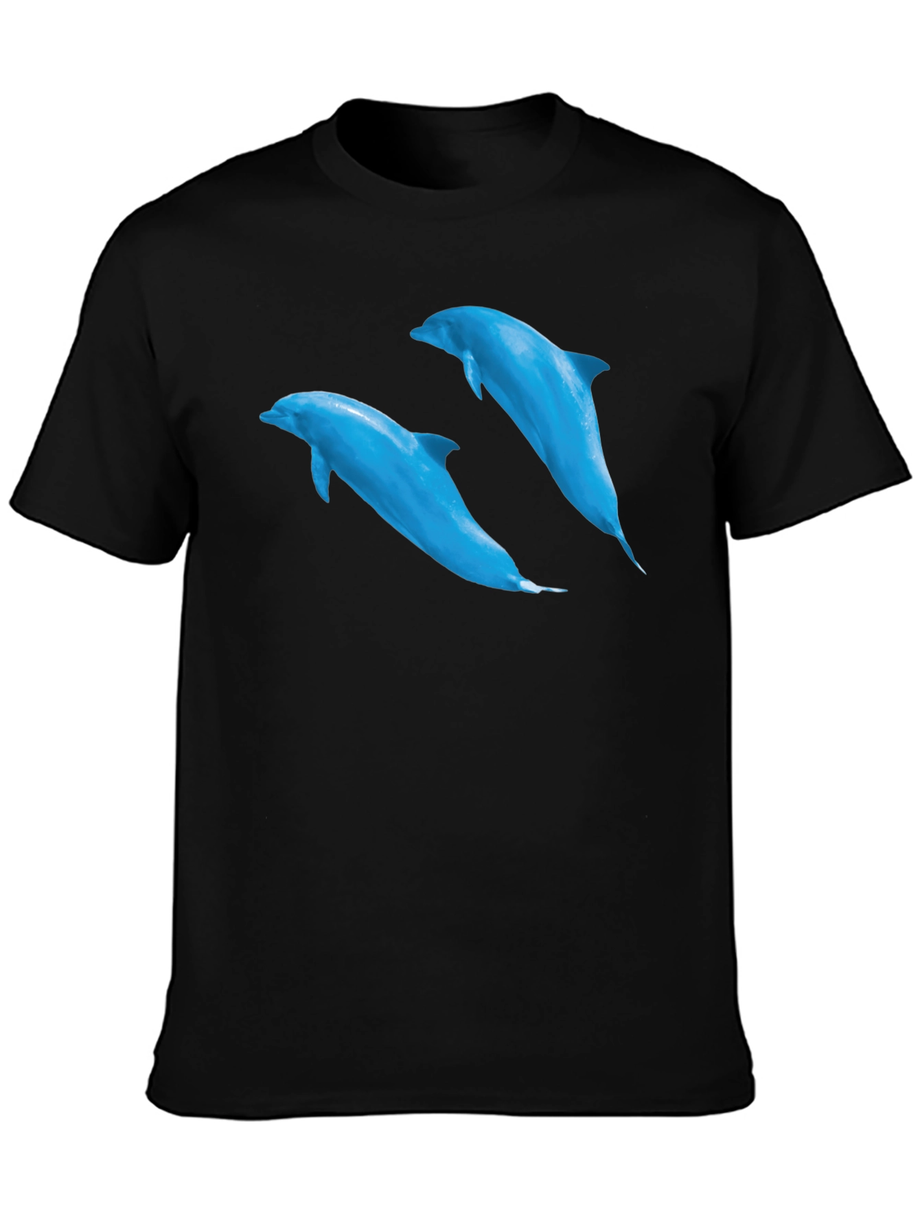 Dolphin Graphic Tee - Black Short Sleeve T-Shirt