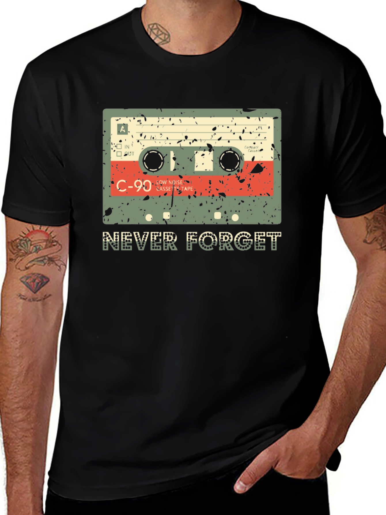 Retro Cassette Tape Never Forget T-Shirt