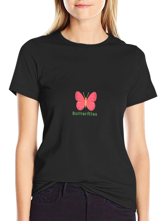 Black Butterflies Graphic T-Shirt