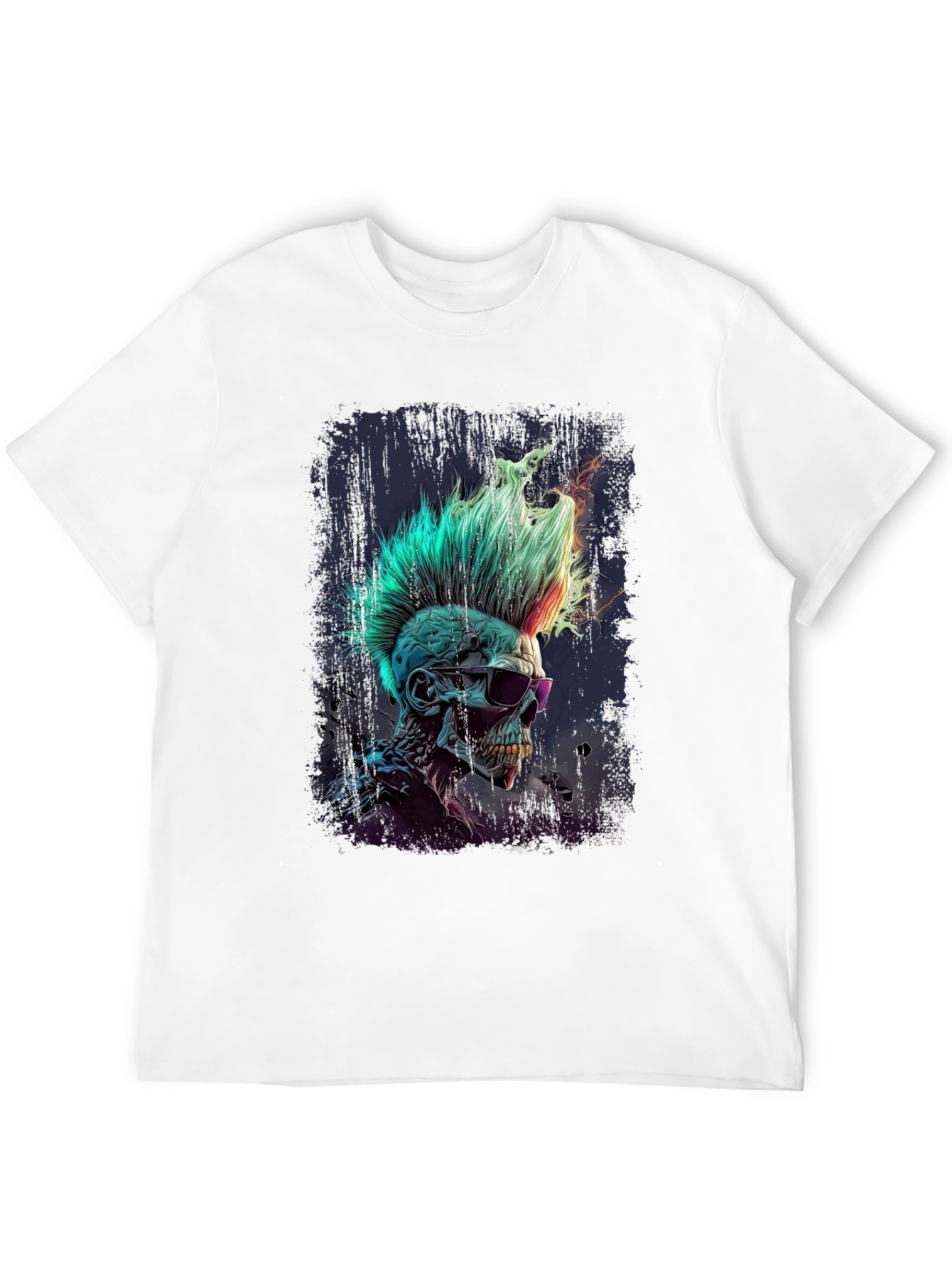 Punk Rock Skull Graphic Tee - Edgy Style