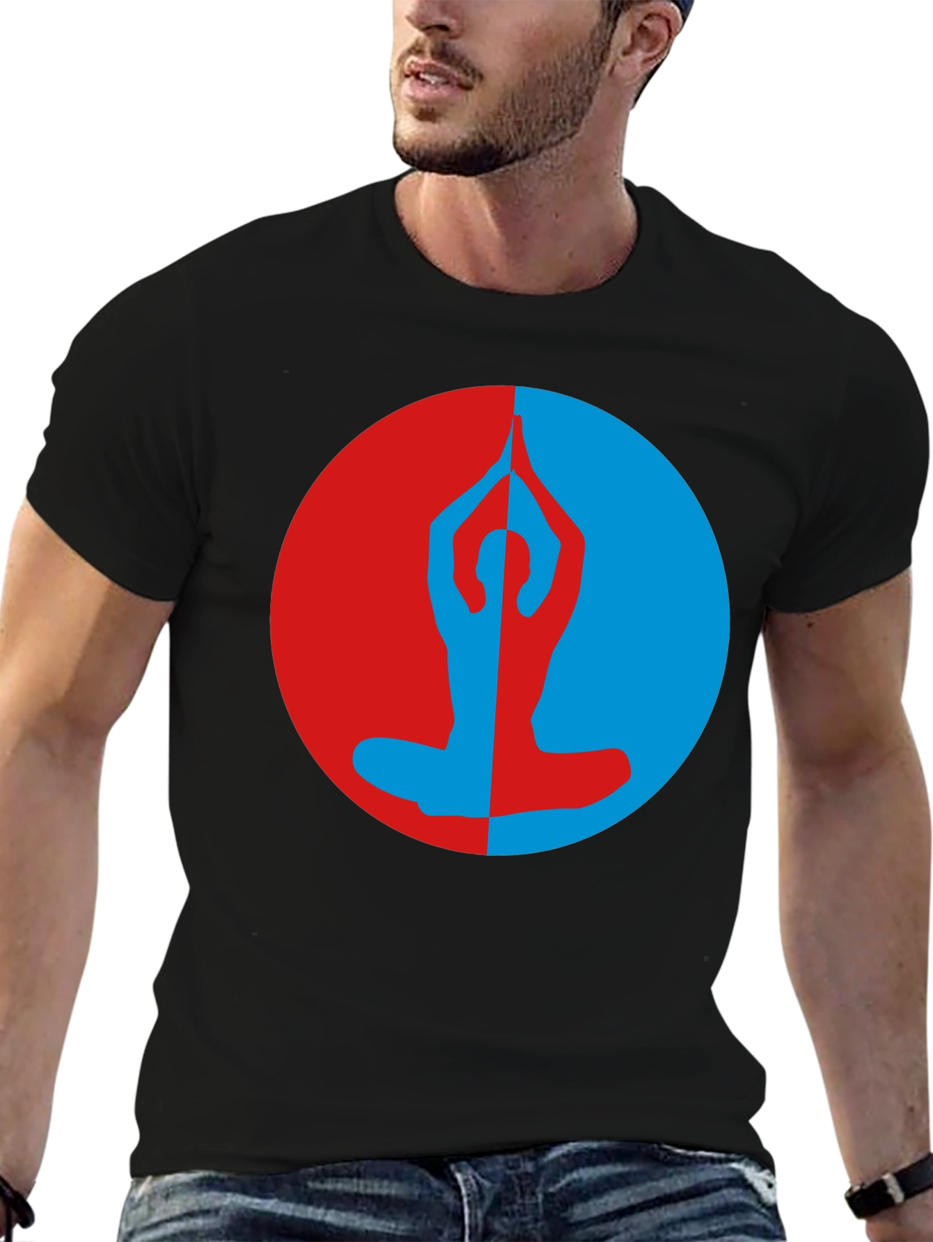 Yin Yang Yoga Pose T-Shirt - Meditate in Style
