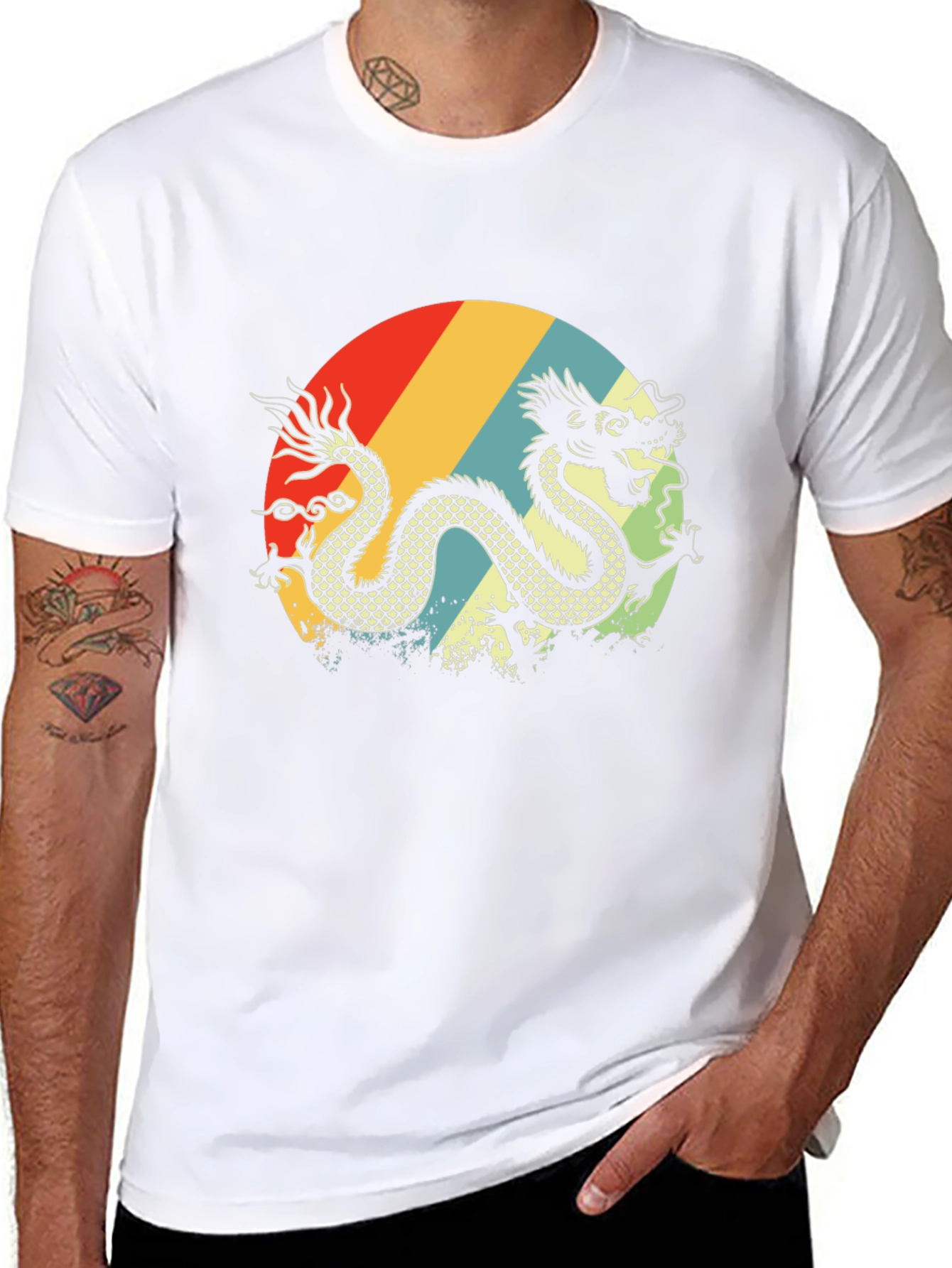 Retro Dragon Graphic T-Shirt
