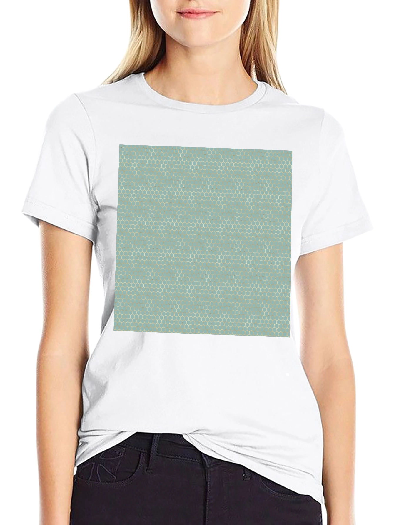 Honeycomb Pattern T-Shirt - Modern Geometric Design