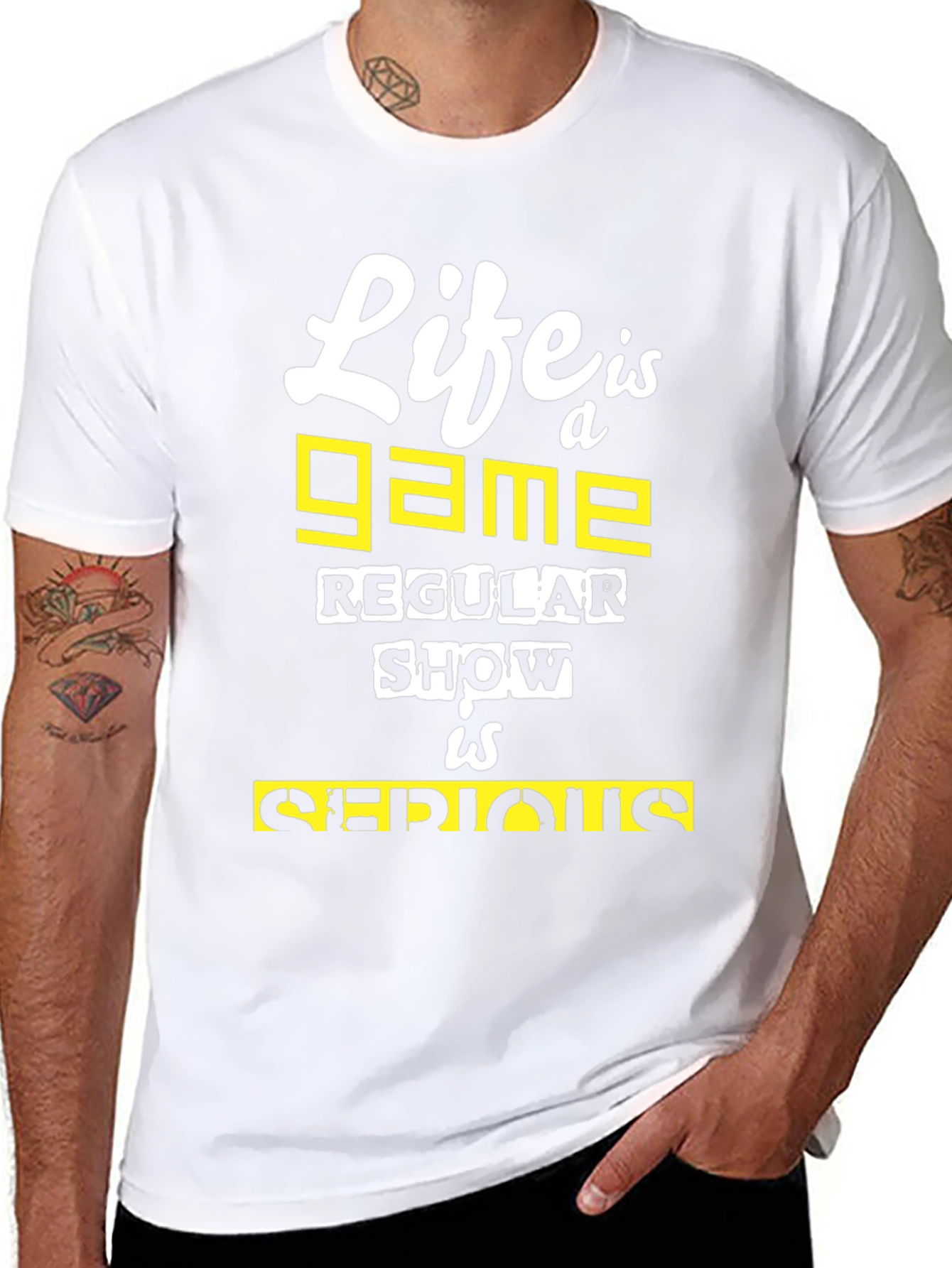 Life is a Game Black Regular Show T-Shirt