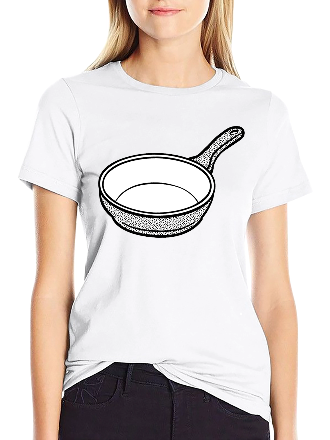 Frying Pan Graphic Tee - Novelty Cookware T-Shirt