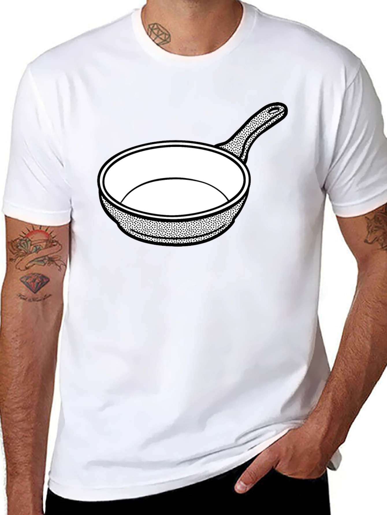 Frying Pan Graphic Tee - Novelty Cookware T-Shirt