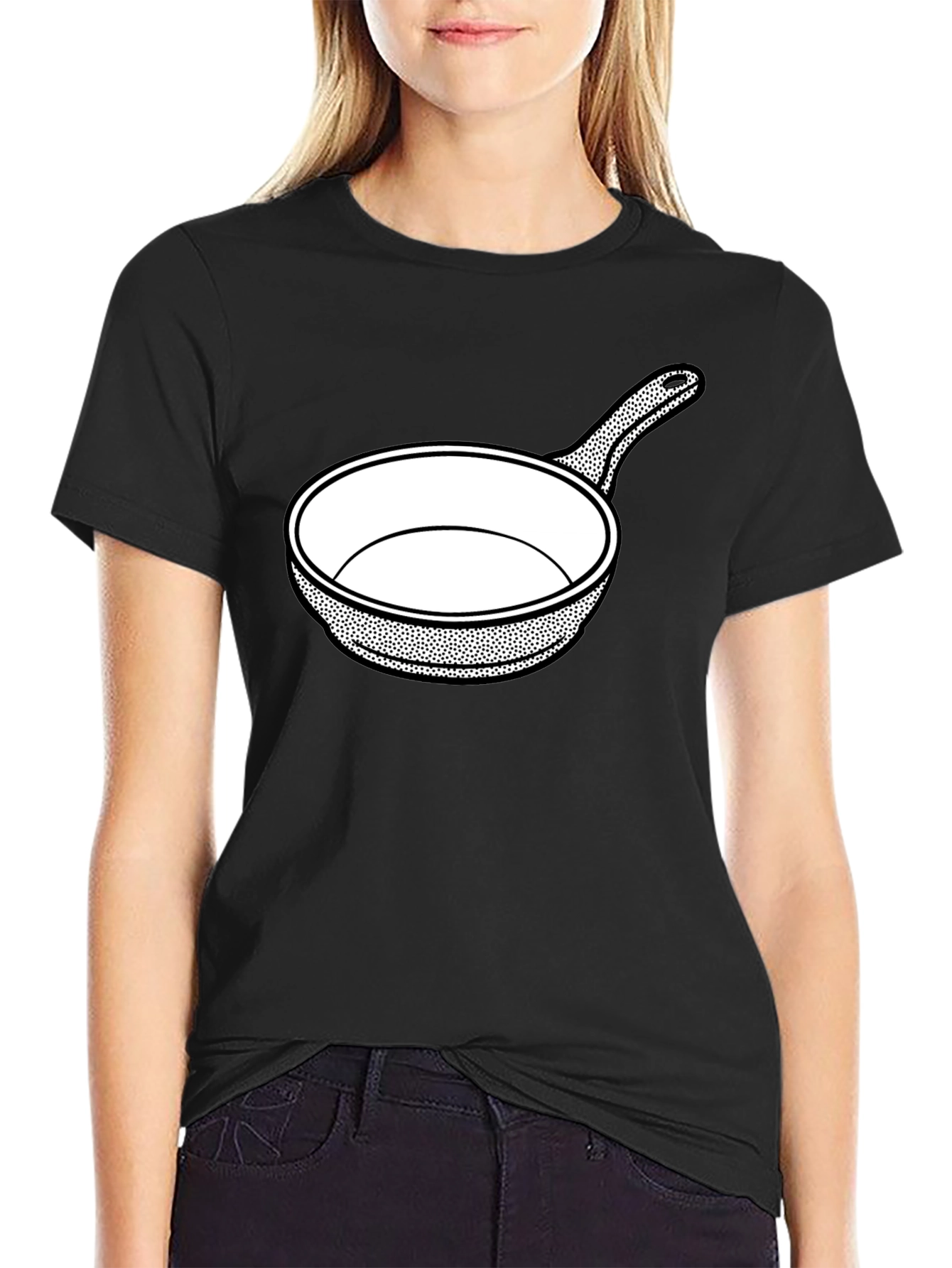 Frying Pan Graphic Tee - Novelty Cookware T-Shirt