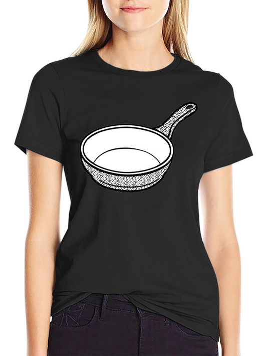 Frying Pan Graphic Tee - Novelty Cookware T-Shirt