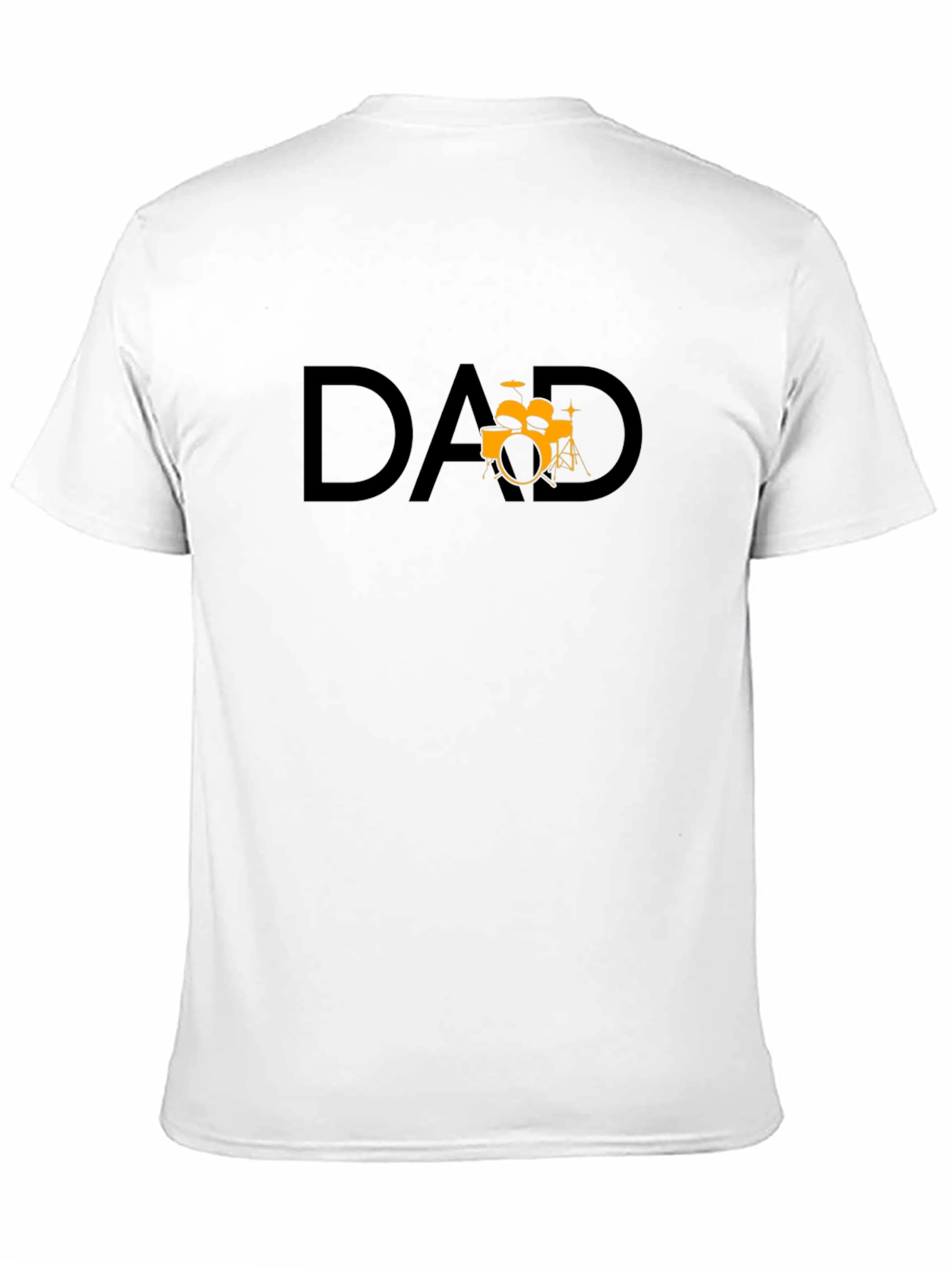 Dad Drum Set Graphic T-Shirt - Black Cotton Tee
