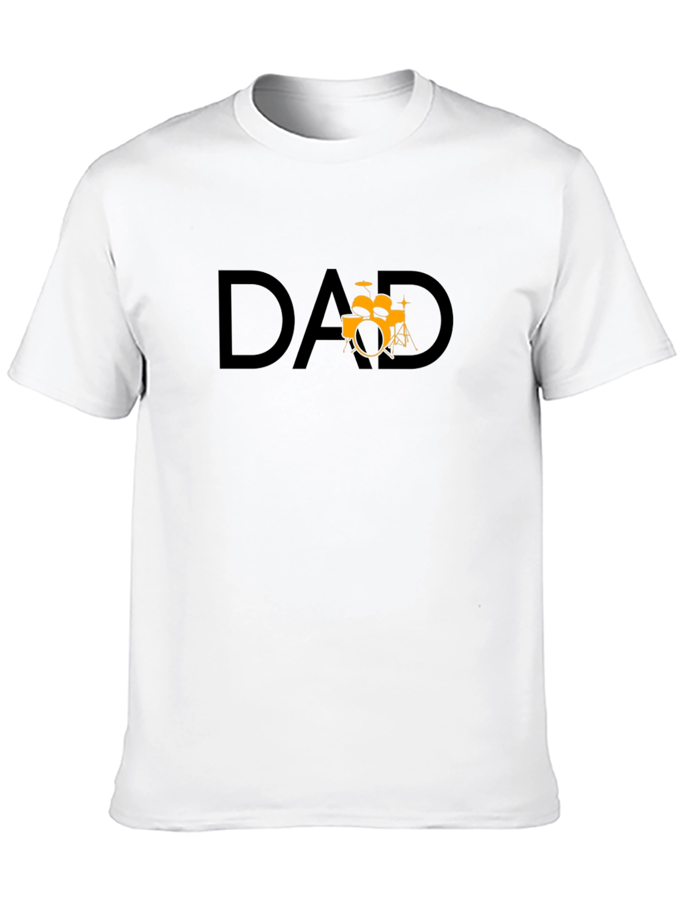 Dad Drum Set Graphic T-Shirt - Black Cotton Tee