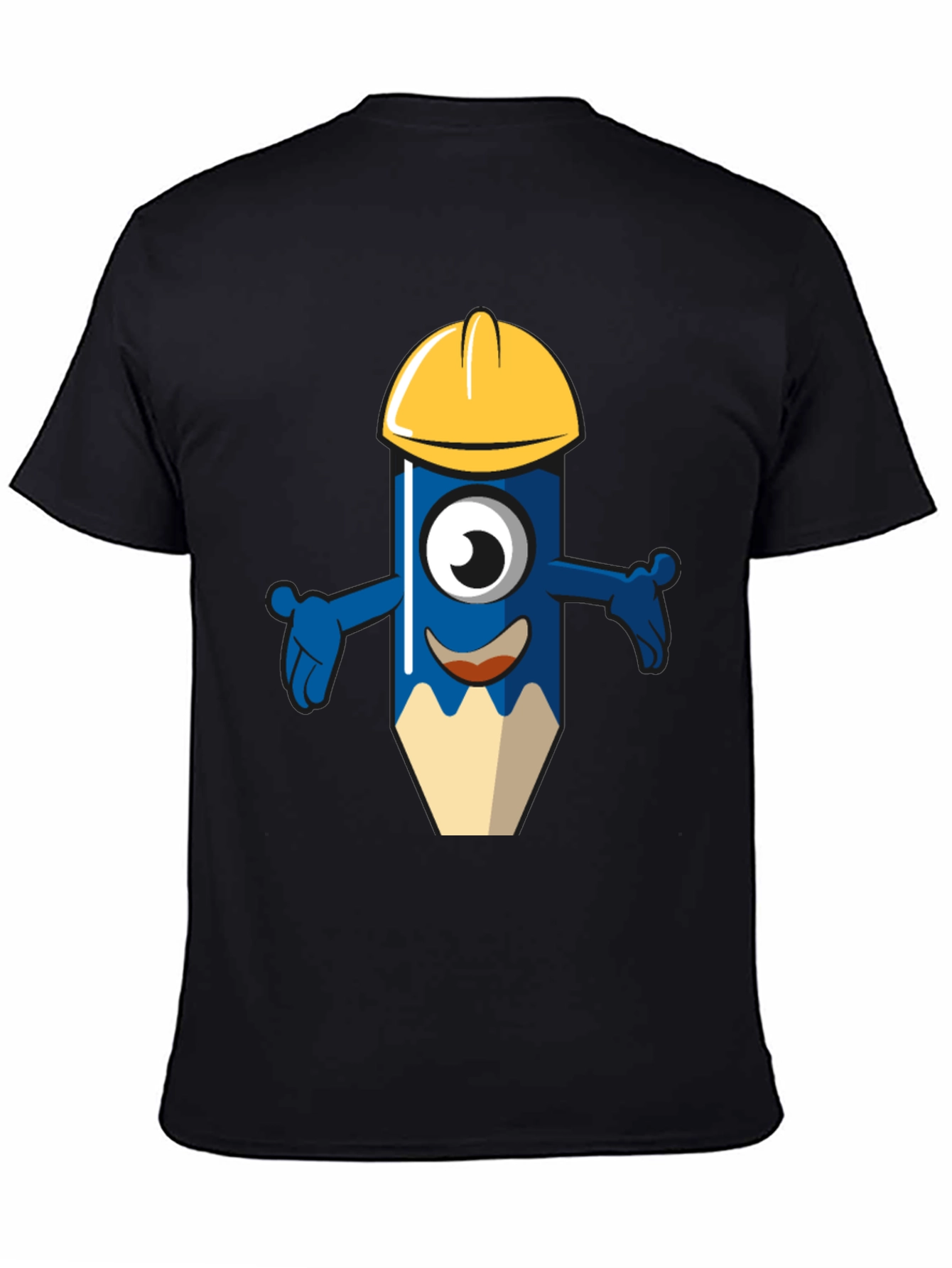 Cartoon Construction Pencil T-Shirt