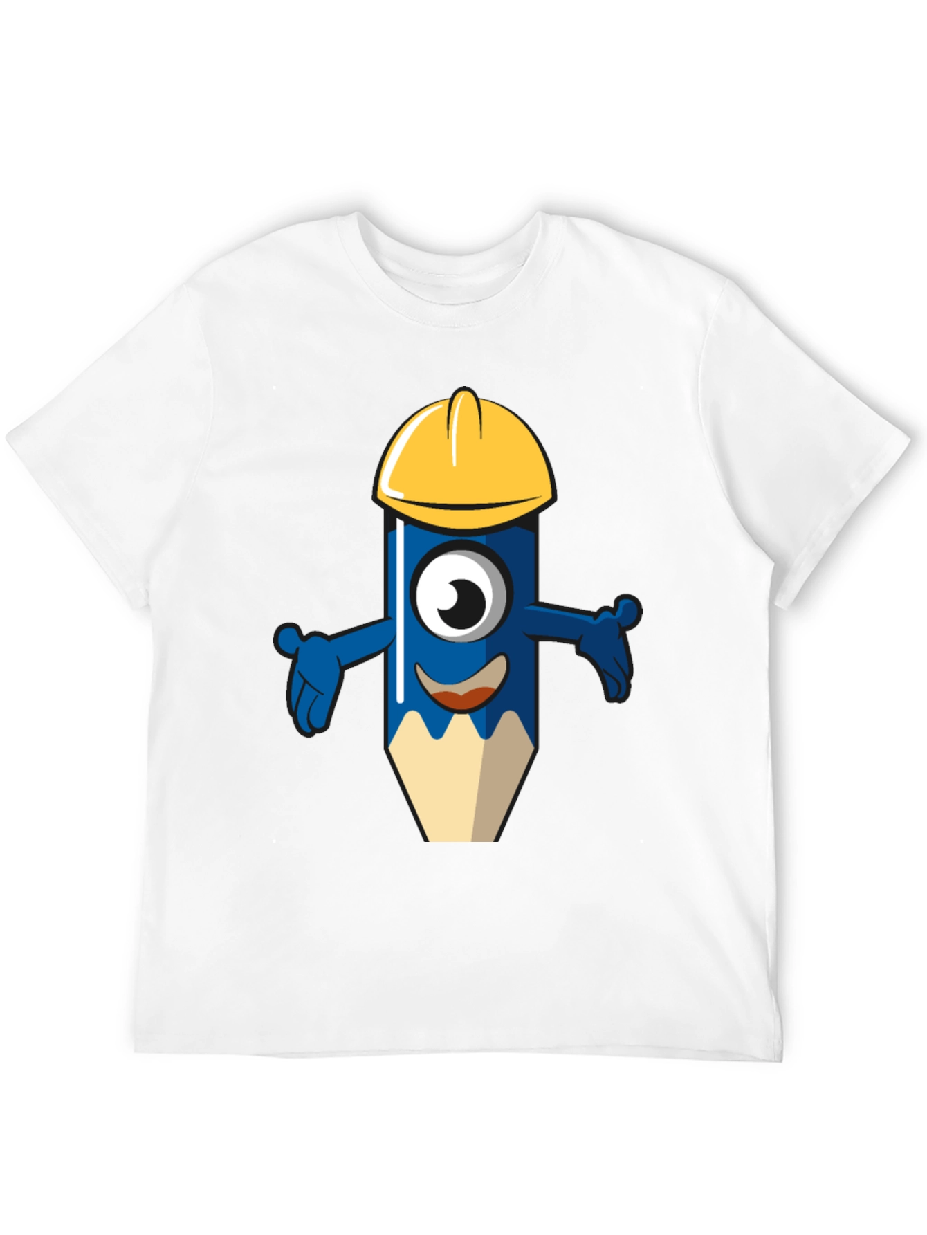 Cartoon Construction Pencil T-Shirt