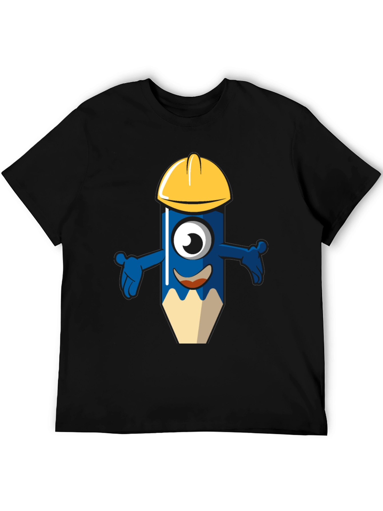 Cartoon Construction Pencil T-Shirt