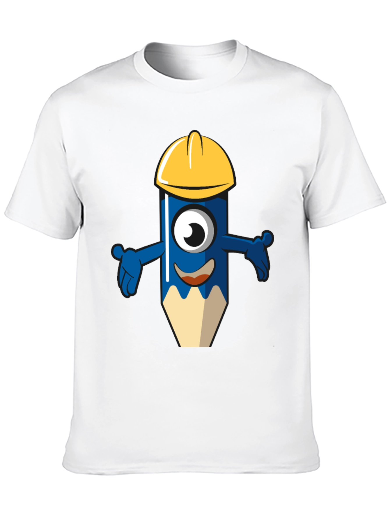 Cartoon Construction Pencil T-Shirt