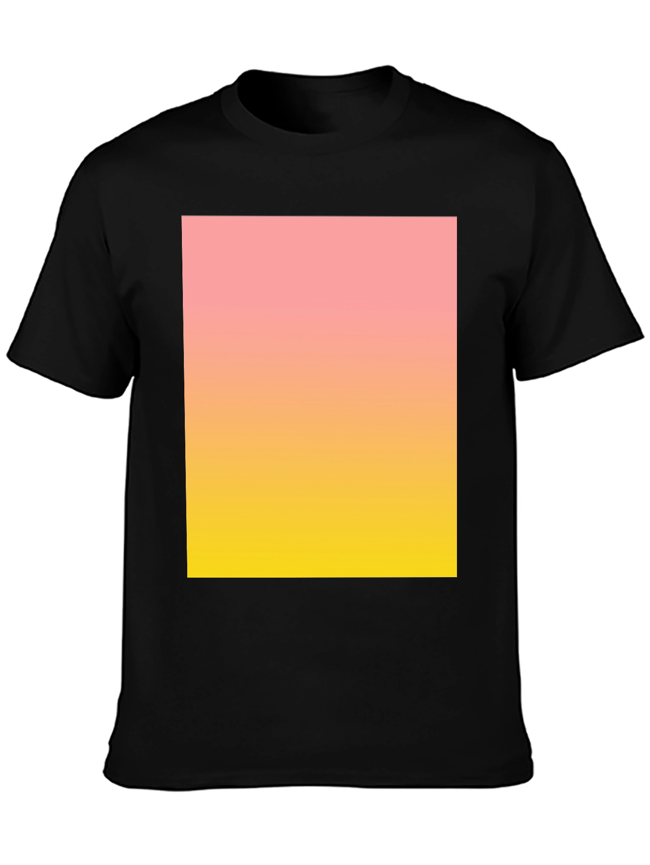 Gradient Print Black Tee