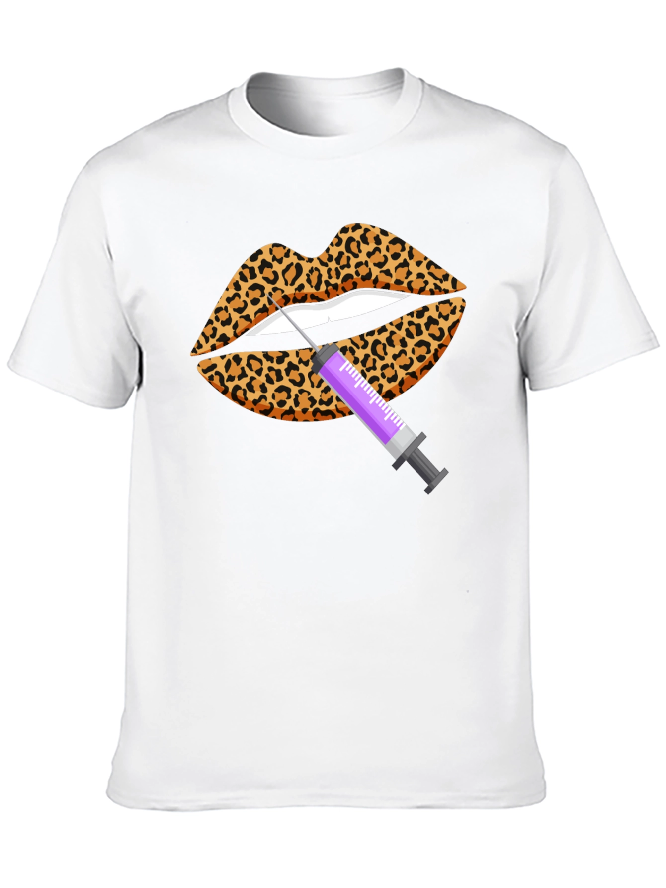 Leopard Lips Filler T-Shirt - Novelty Design