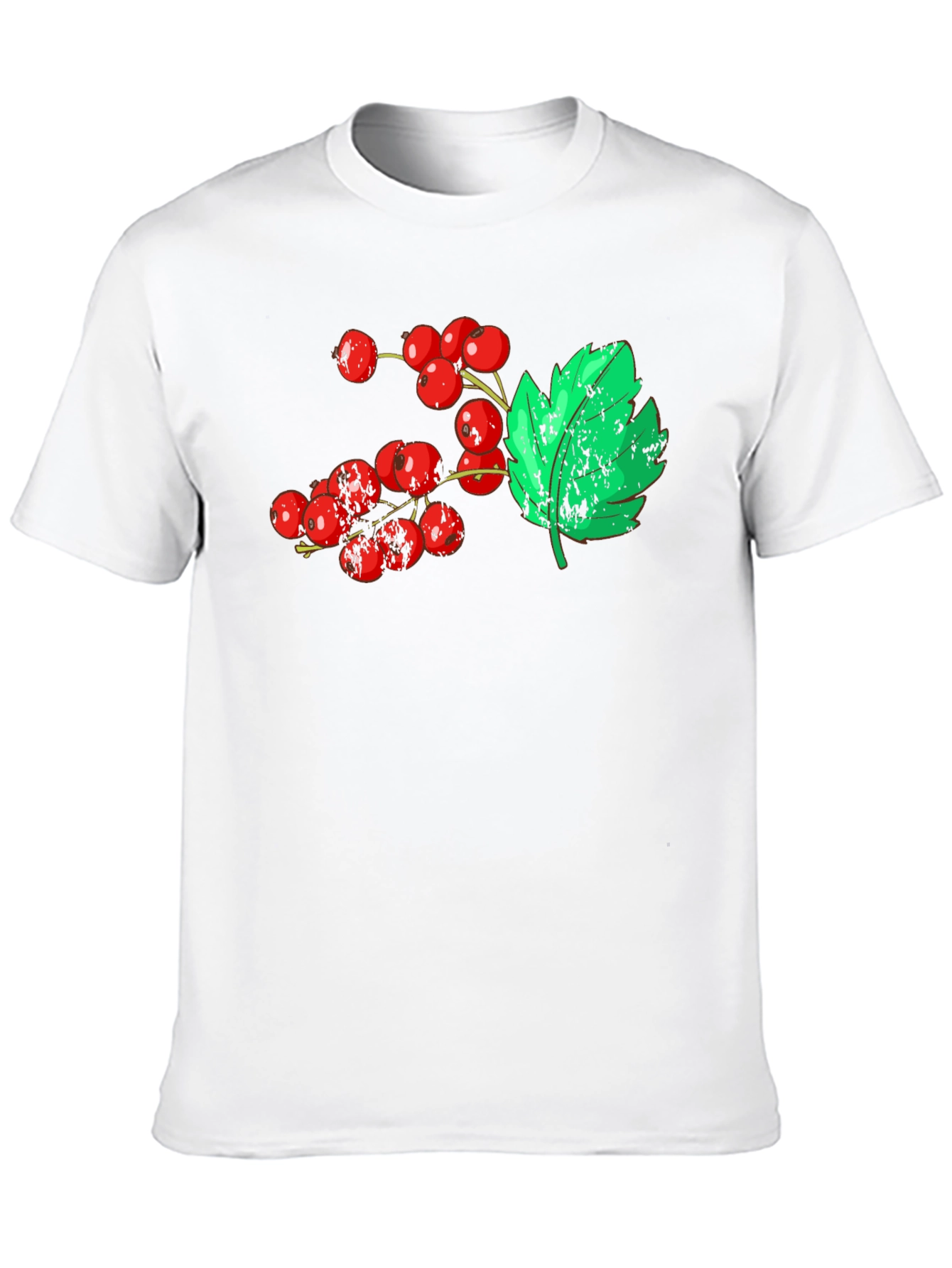 Berries & Leaf Graphic Tee - Casual Comfort