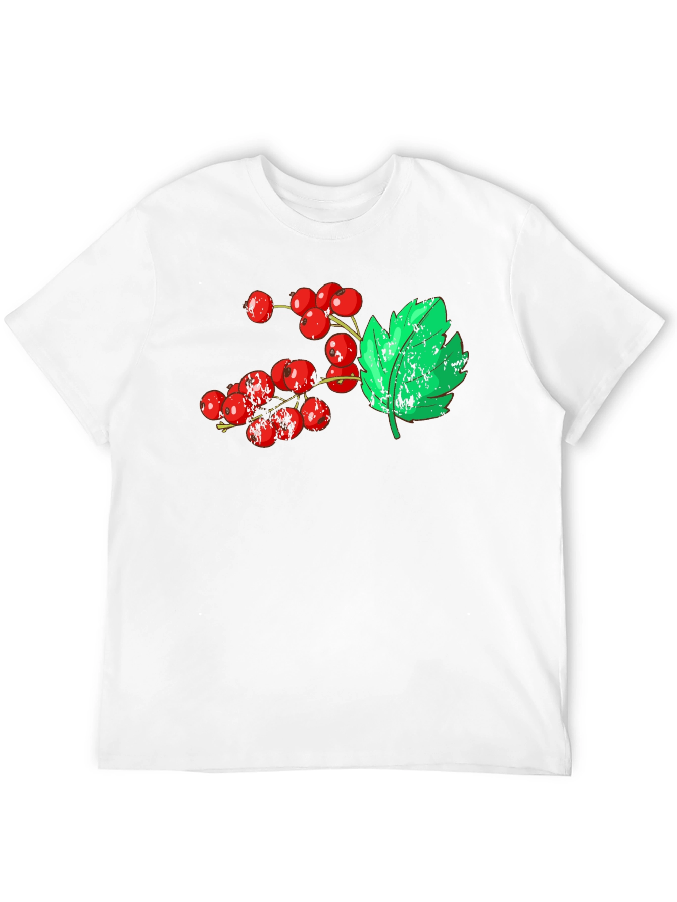 Berries & Leaf Graphic Tee - Casual Comfort