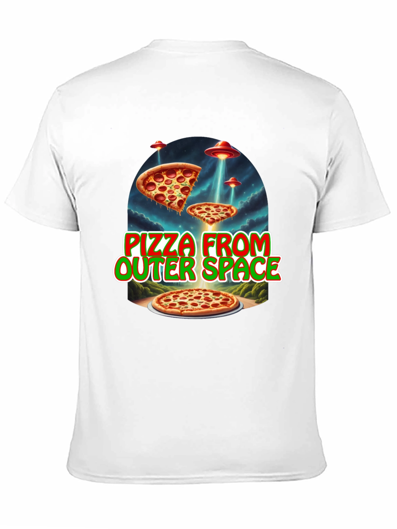 Pizza From Outer Space Graphic Tee