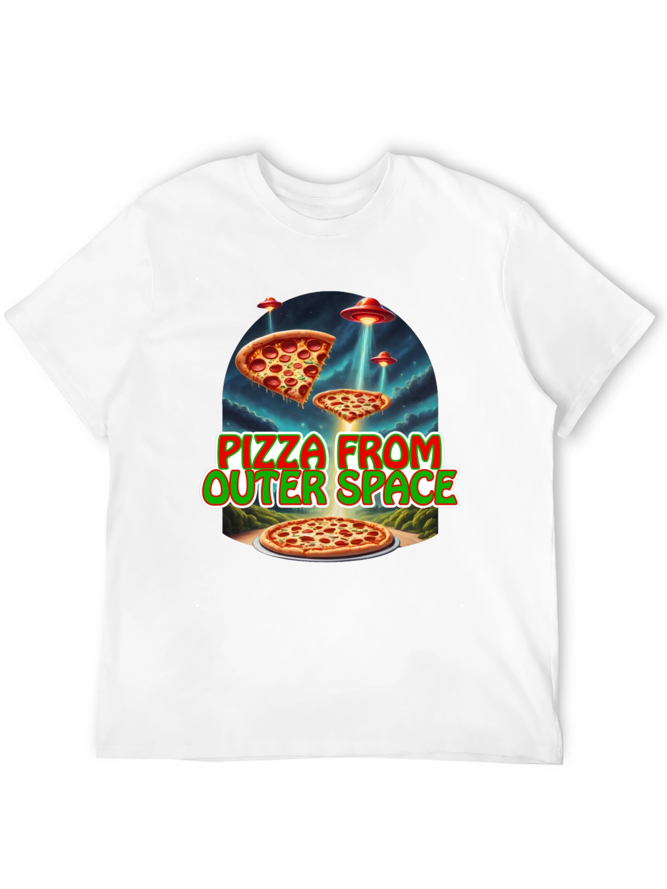 Pizza From Outer Space Graphic Tee