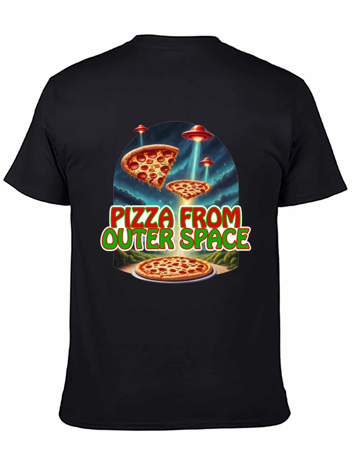 Pizza From Outer Space Graphic Tee