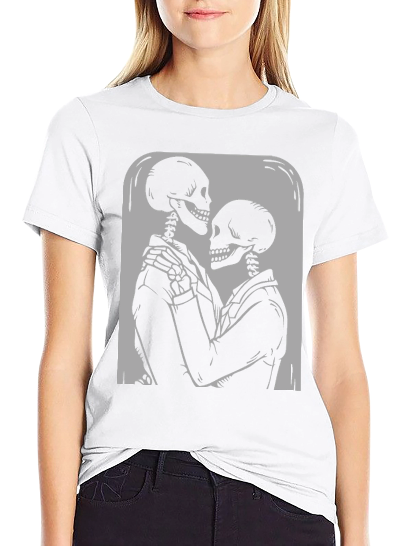 Skeleton Couple Graphic Tee - Embrace the Afterlife!