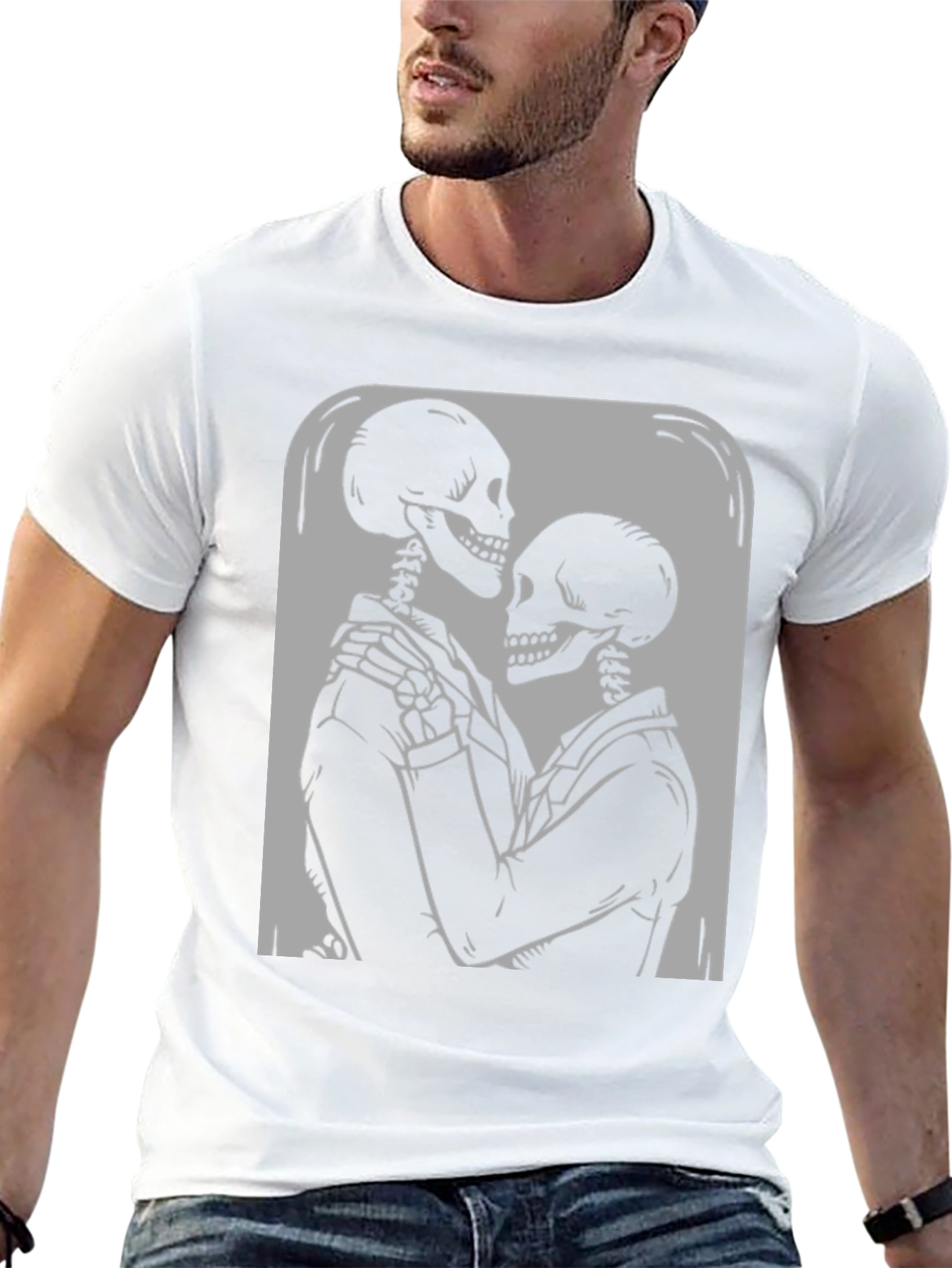 Skeleton Couple Graphic Tee - Embrace the Afterlife!