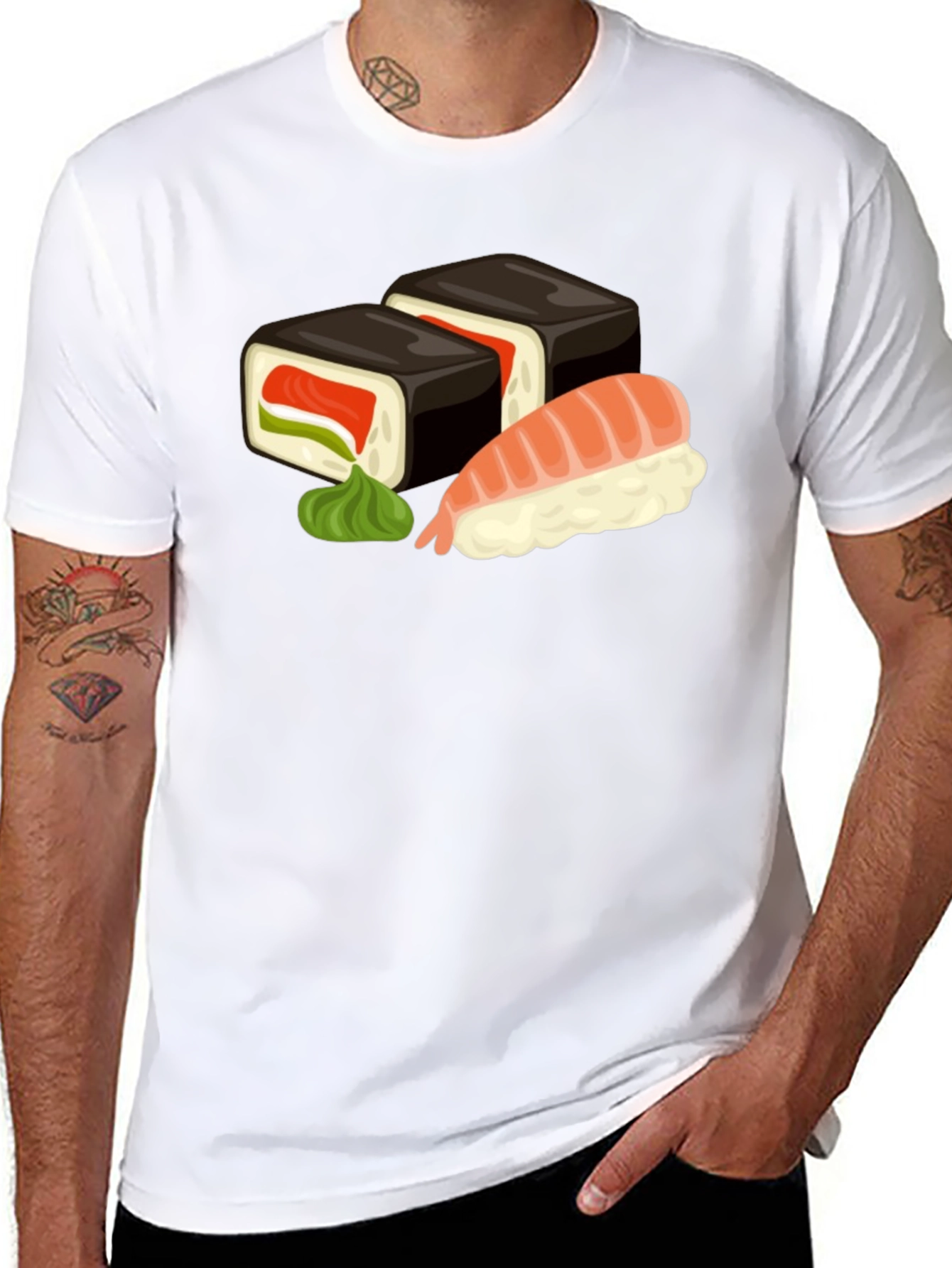Sushi Graphic T-Shirt - Unique Foodie Fashion