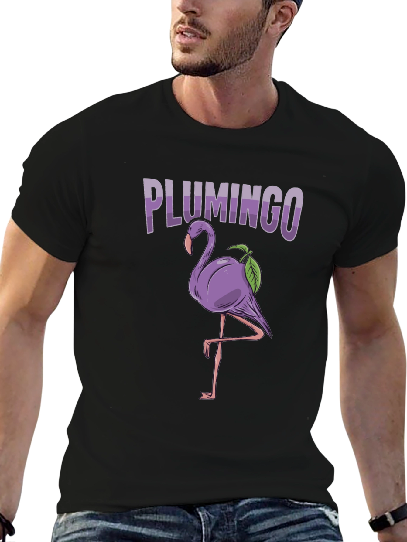 Plumingo Graphic T-Shirt - Novelty Flamingo Tee