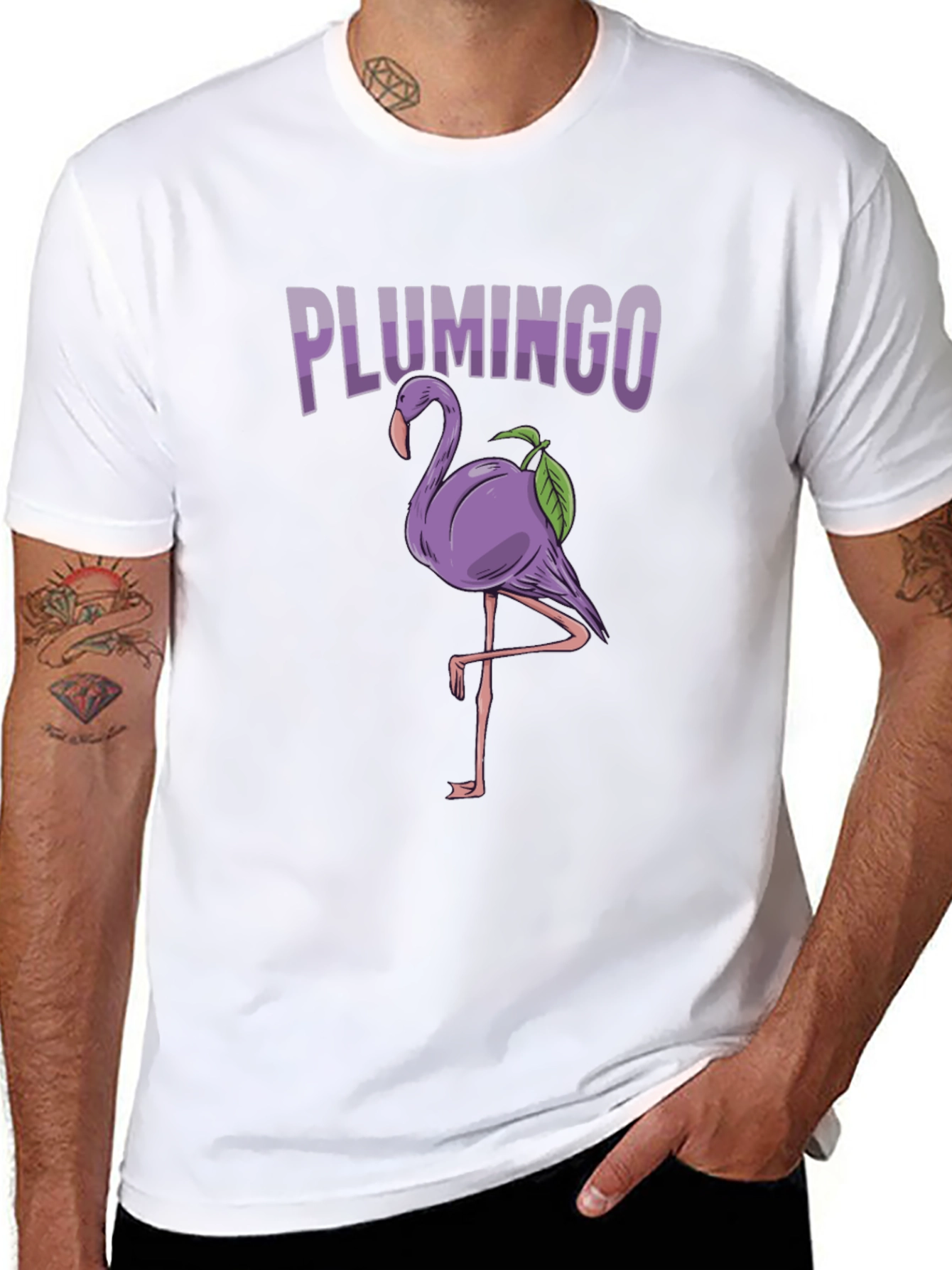 Plumingo Graphic T-Shirt - Novelty Flamingo Tee