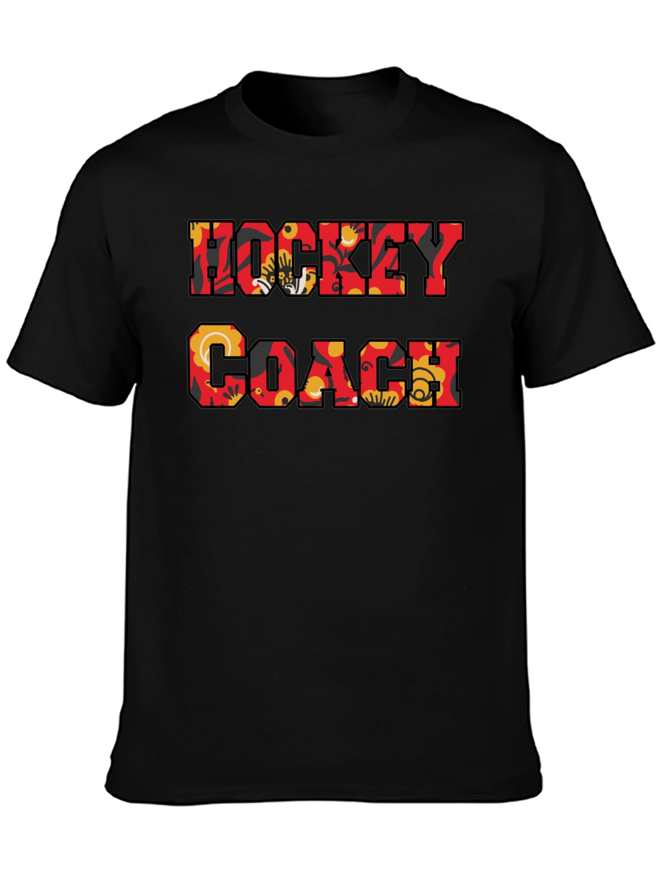 Hockey Coach Floral Print T-Shirt