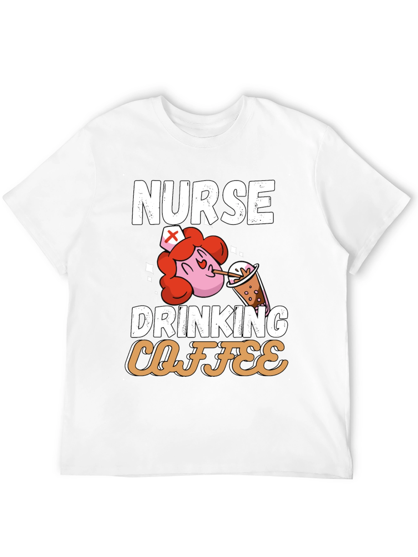 Nurse Drinking Coffee Graphic T-Shirt