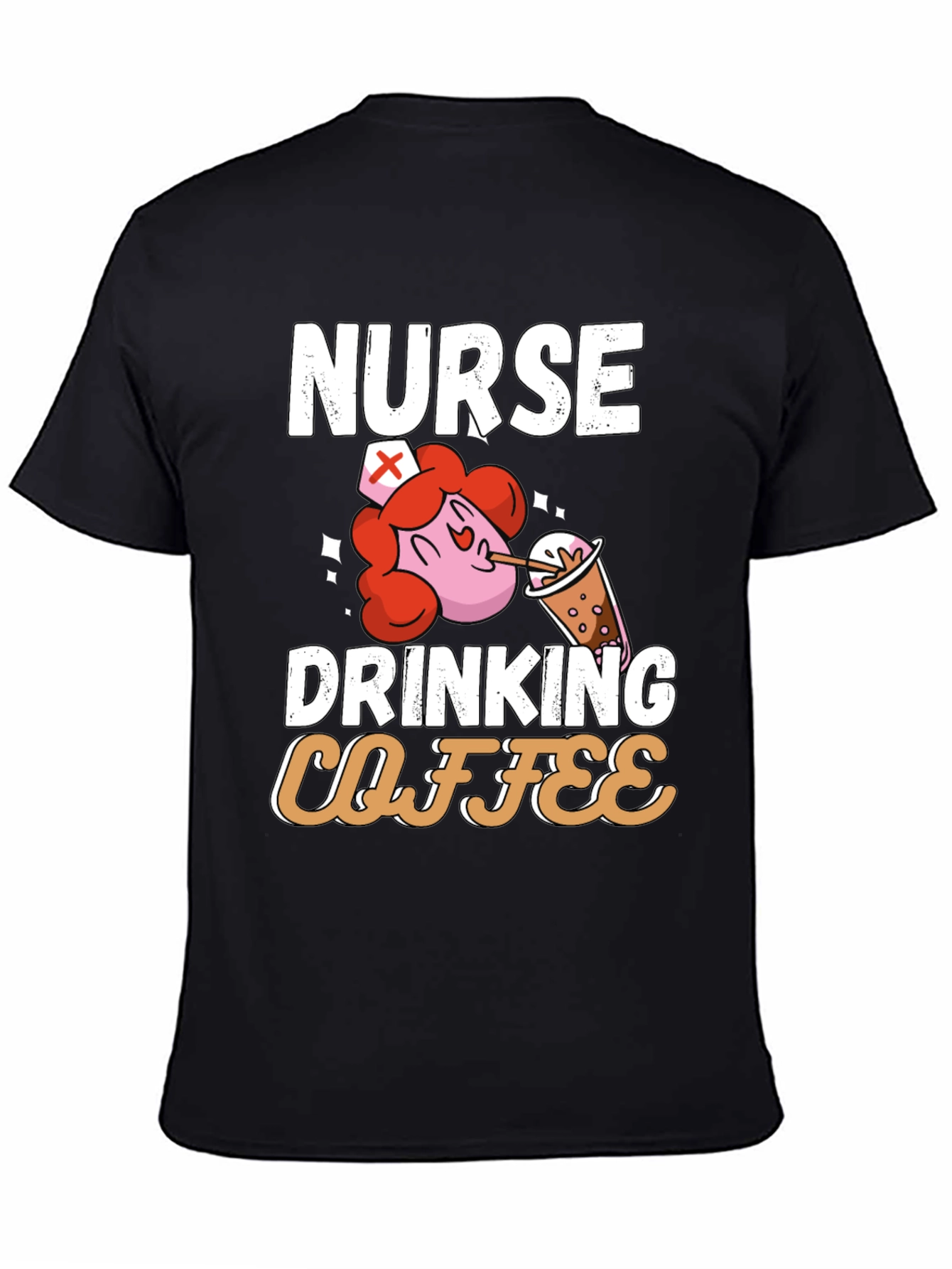 Nurse Drinking Coffee Graphic T-Shirt