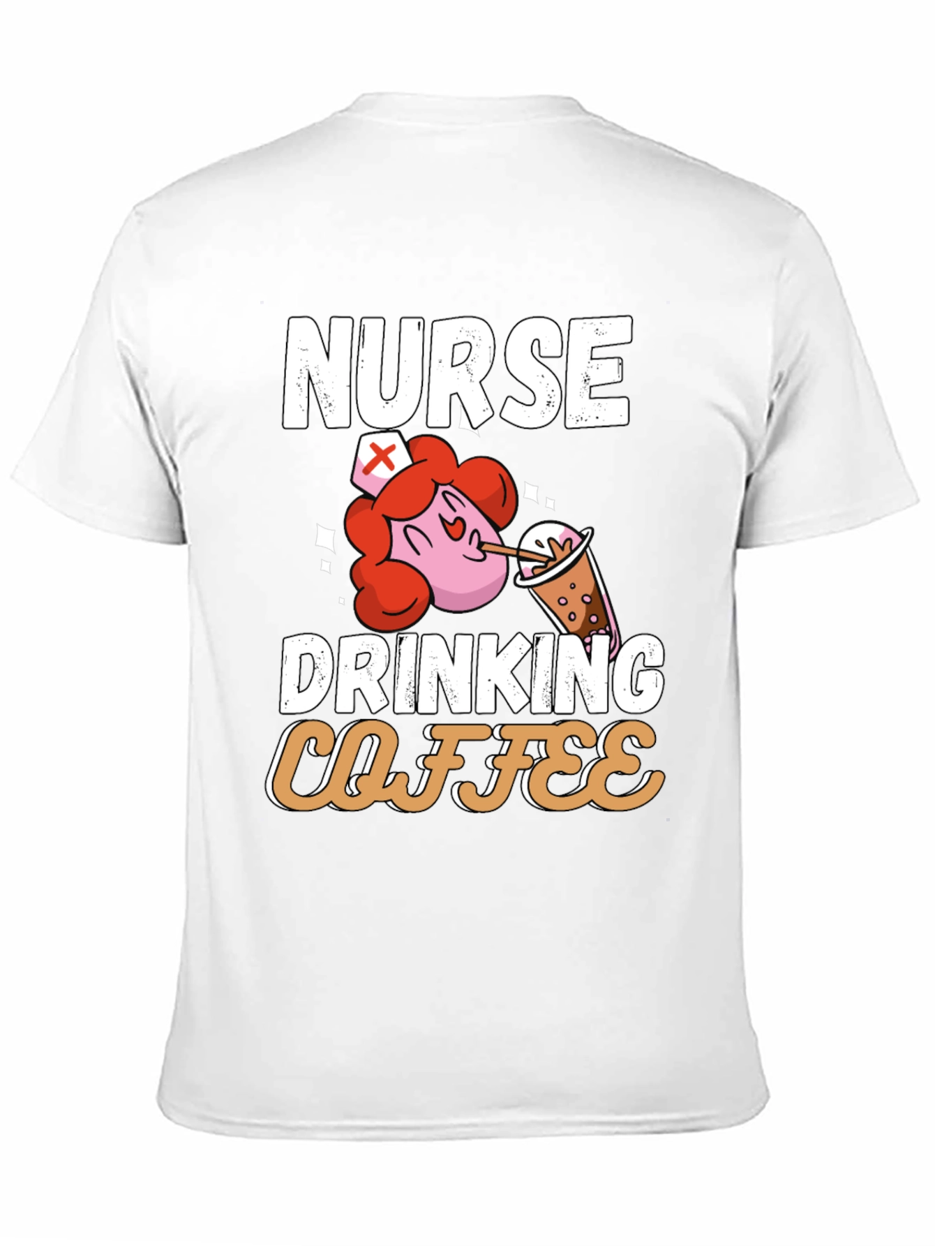 Nurse Drinking Coffee Graphic T-Shirt