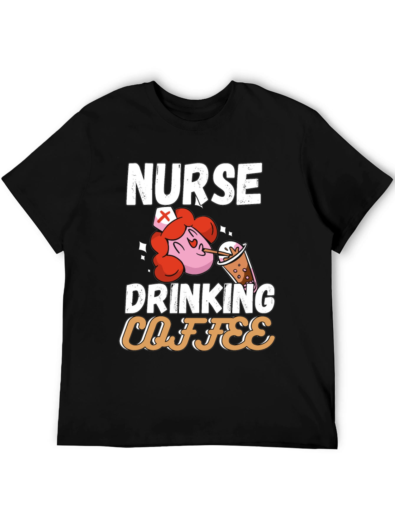Nurse Drinking Coffee Graphic T-Shirt
