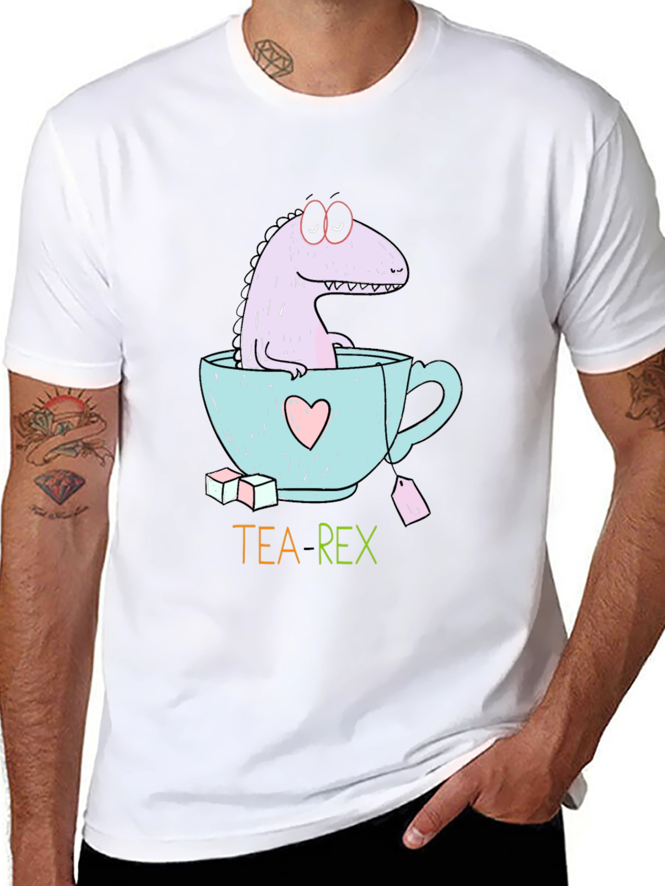 Tea Rex T-Shirt - Dinosaur in Teacup Graphic Tee