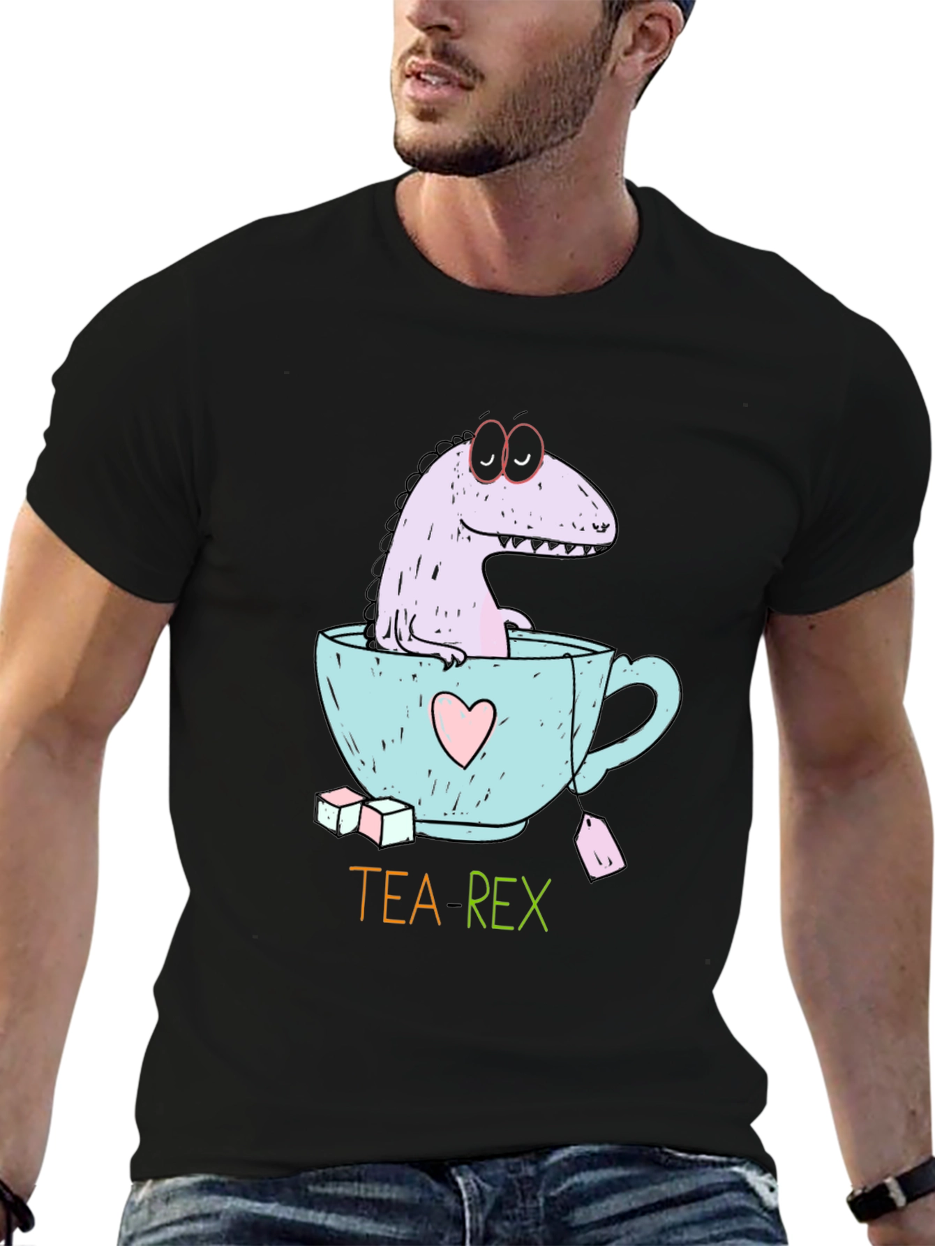 Tea Rex T-Shirt - Dinosaur in Teacup Graphic Tee