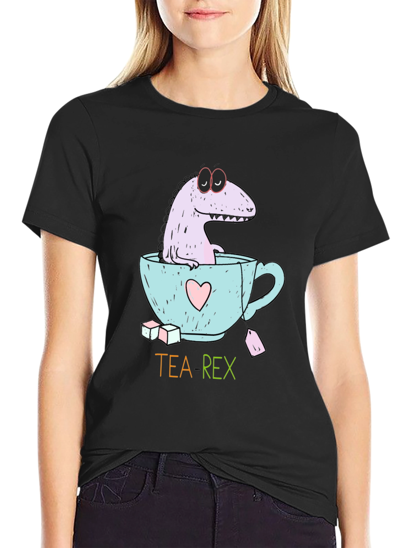 Tea Rex T-Shirt - Dinosaur in Teacup Graphic Tee
