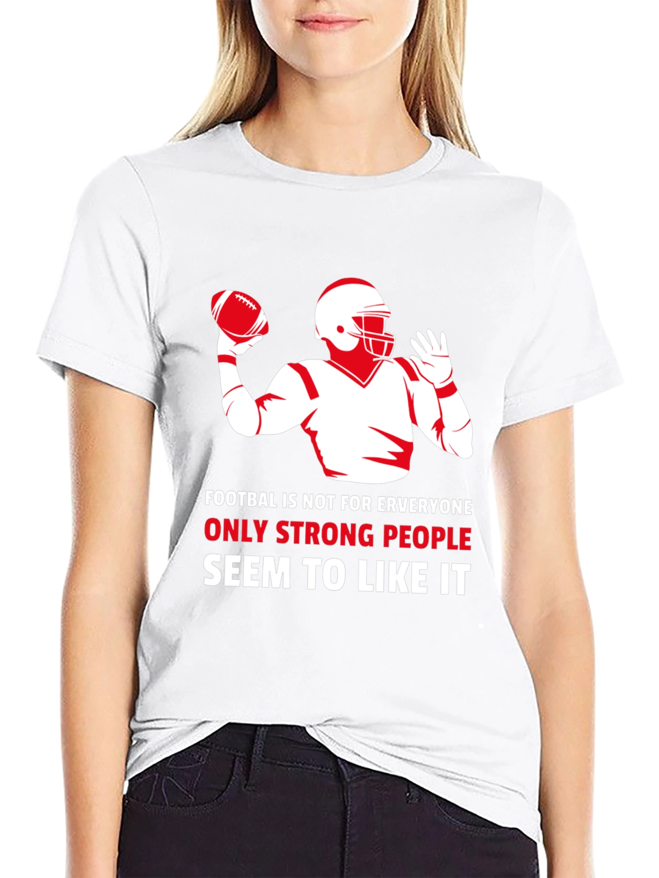 Football Graphic T-Shirt - Strong People Like It