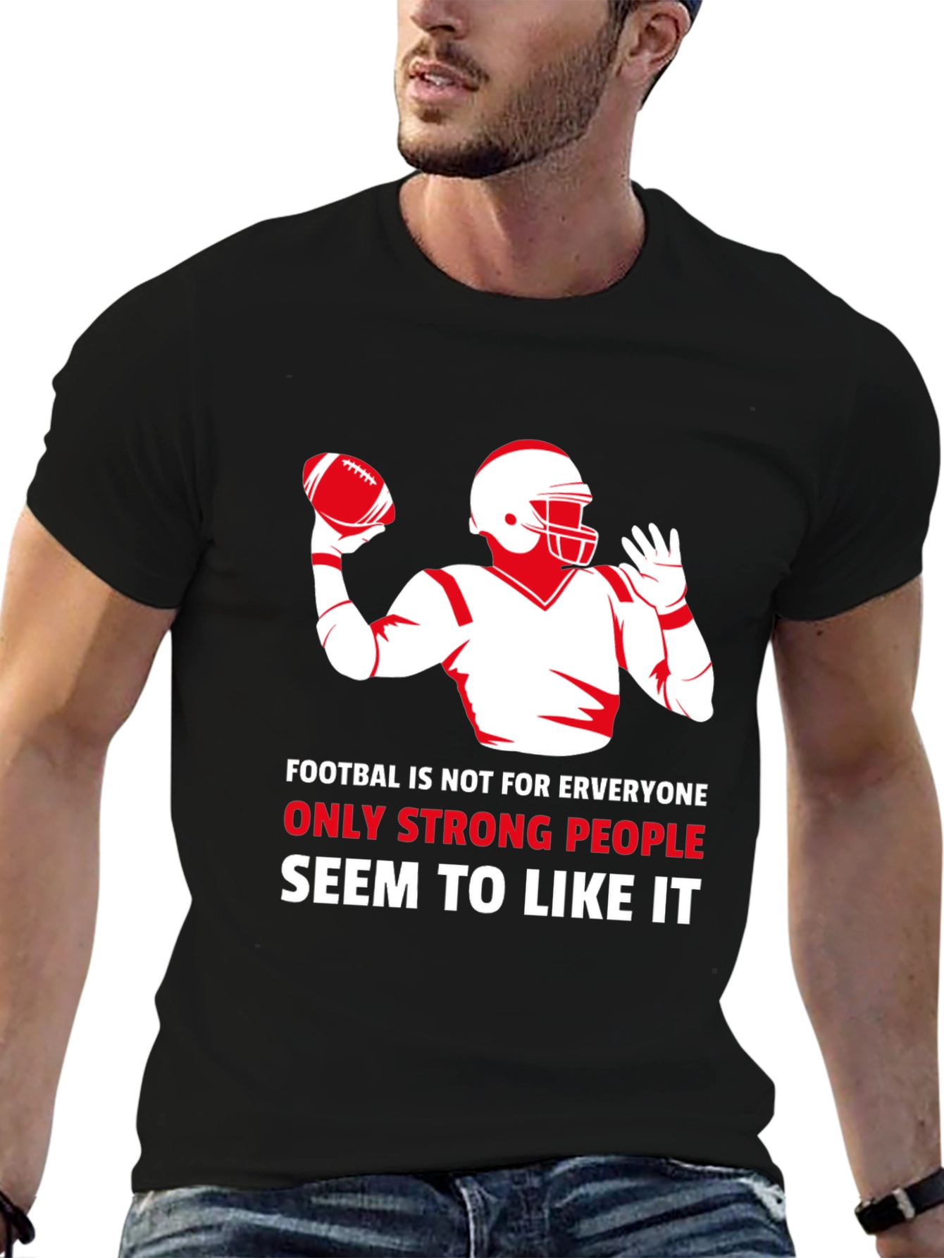 Football Graphic T-Shirt - Strong People Like It