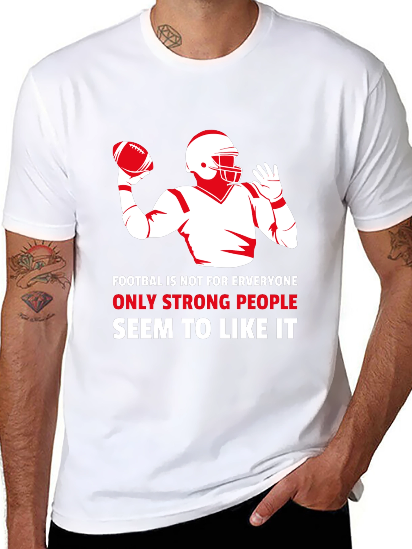 Football Graphic T-Shirt - Strong People Like It