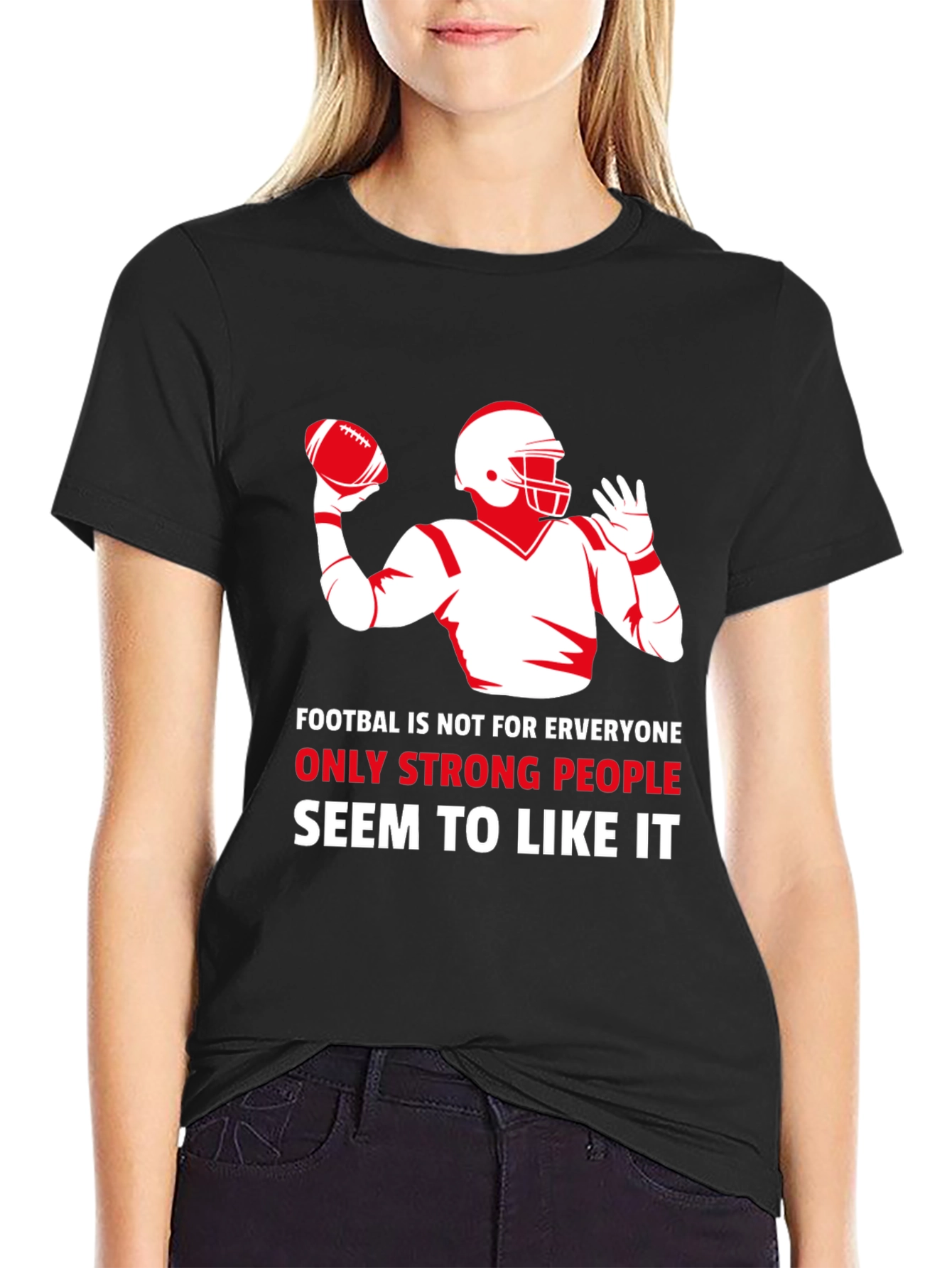 Football Graphic T-Shirt - Strong People Like It