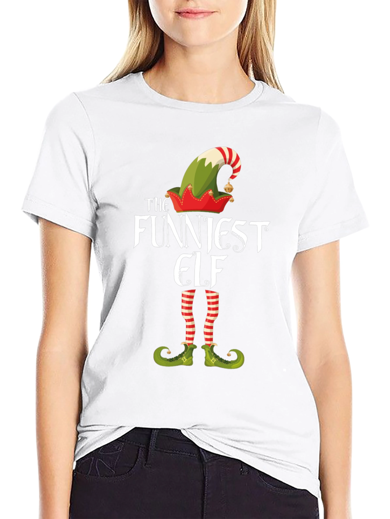 Funniest Elf Graphic Tee - Christmas Holiday Shirt