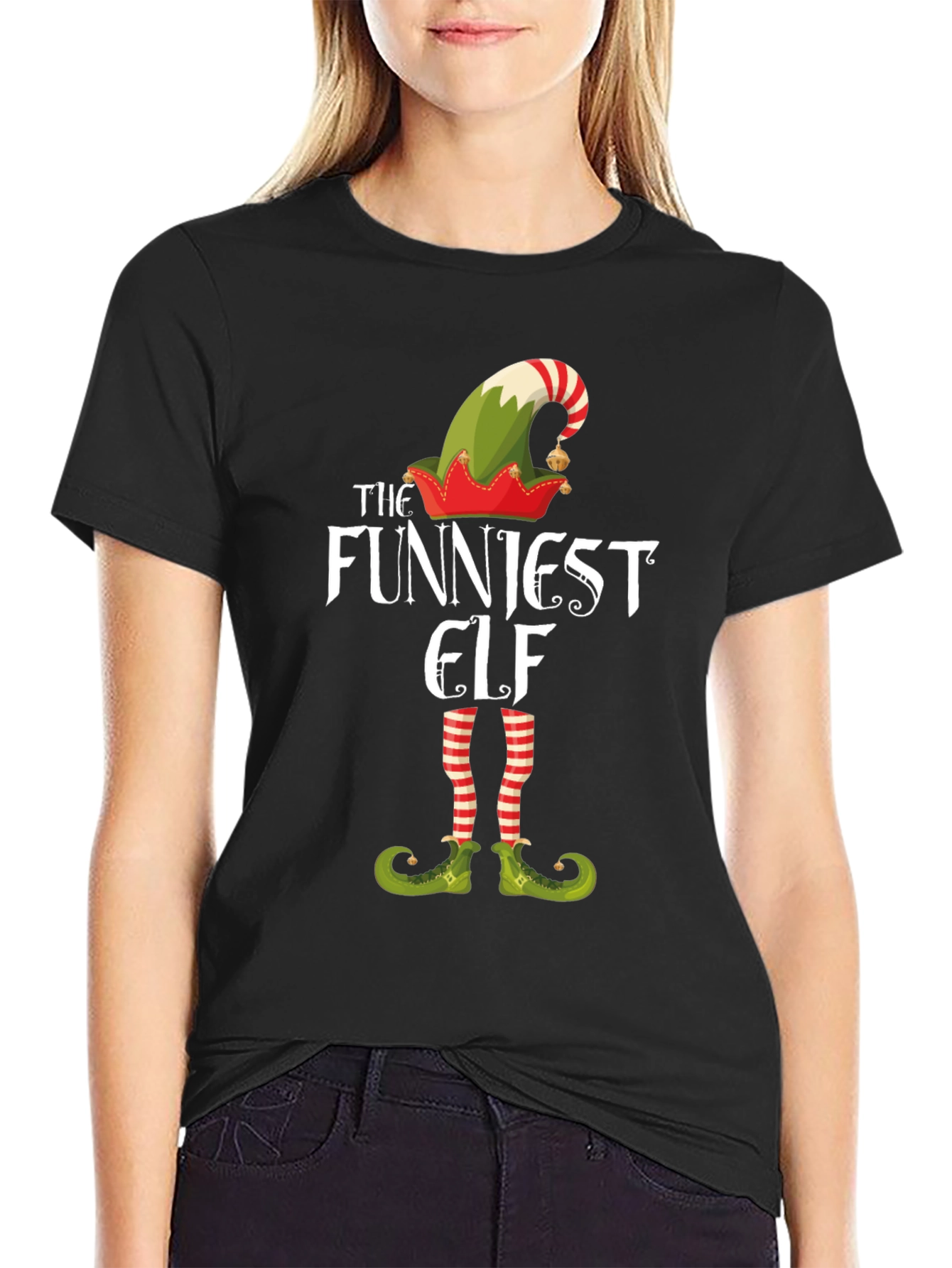 Funniest Elf Graphic Tee - Christmas Holiday Shirt