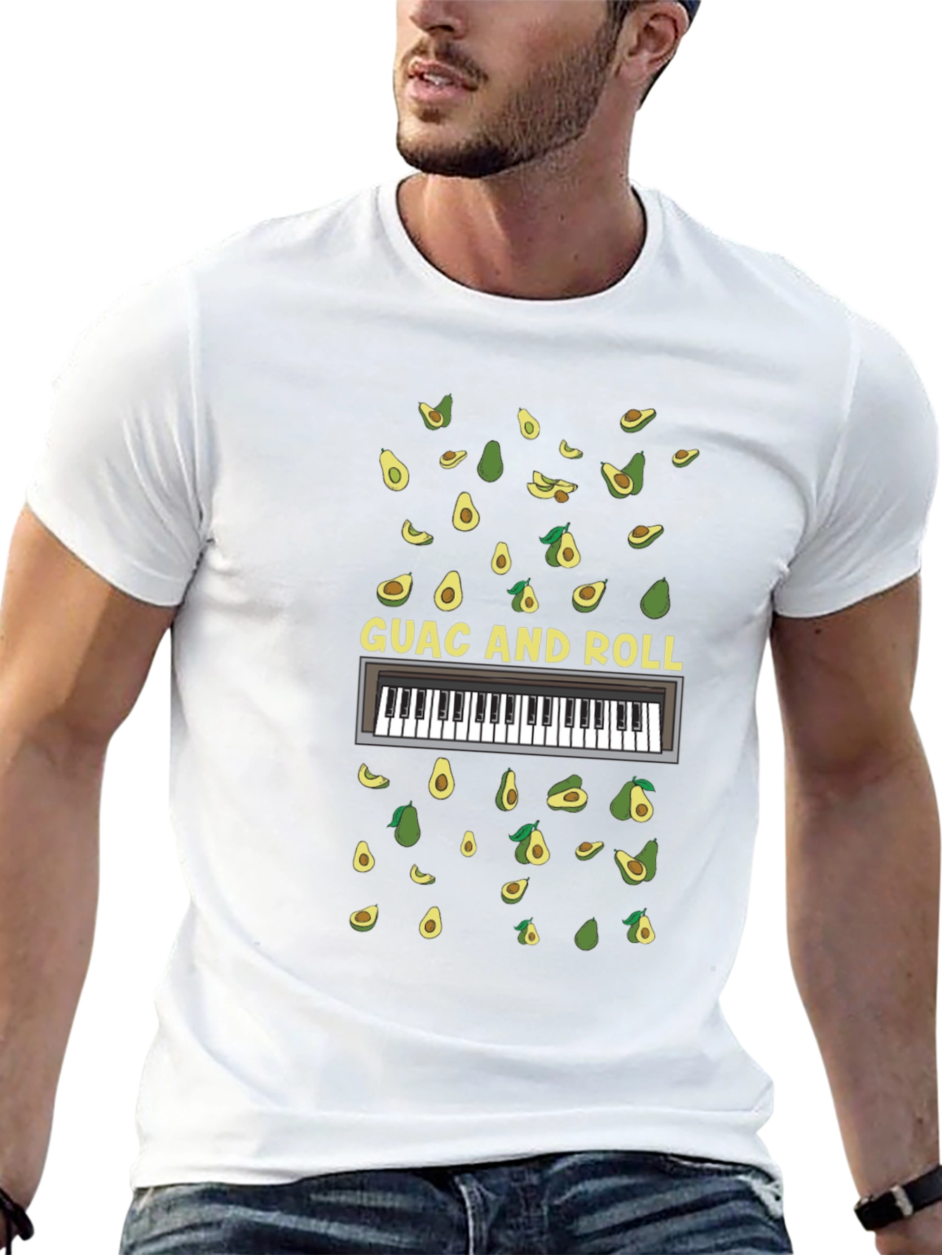 Guac and Roll T-Shirt - Avocado Piano Tee