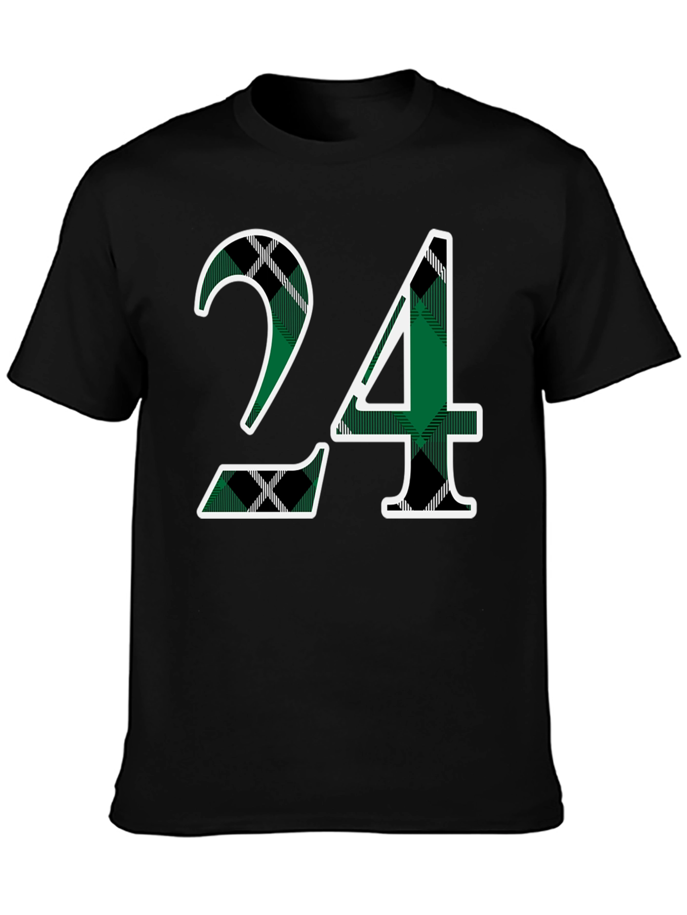 Plaid Number 24 Graphic Tee