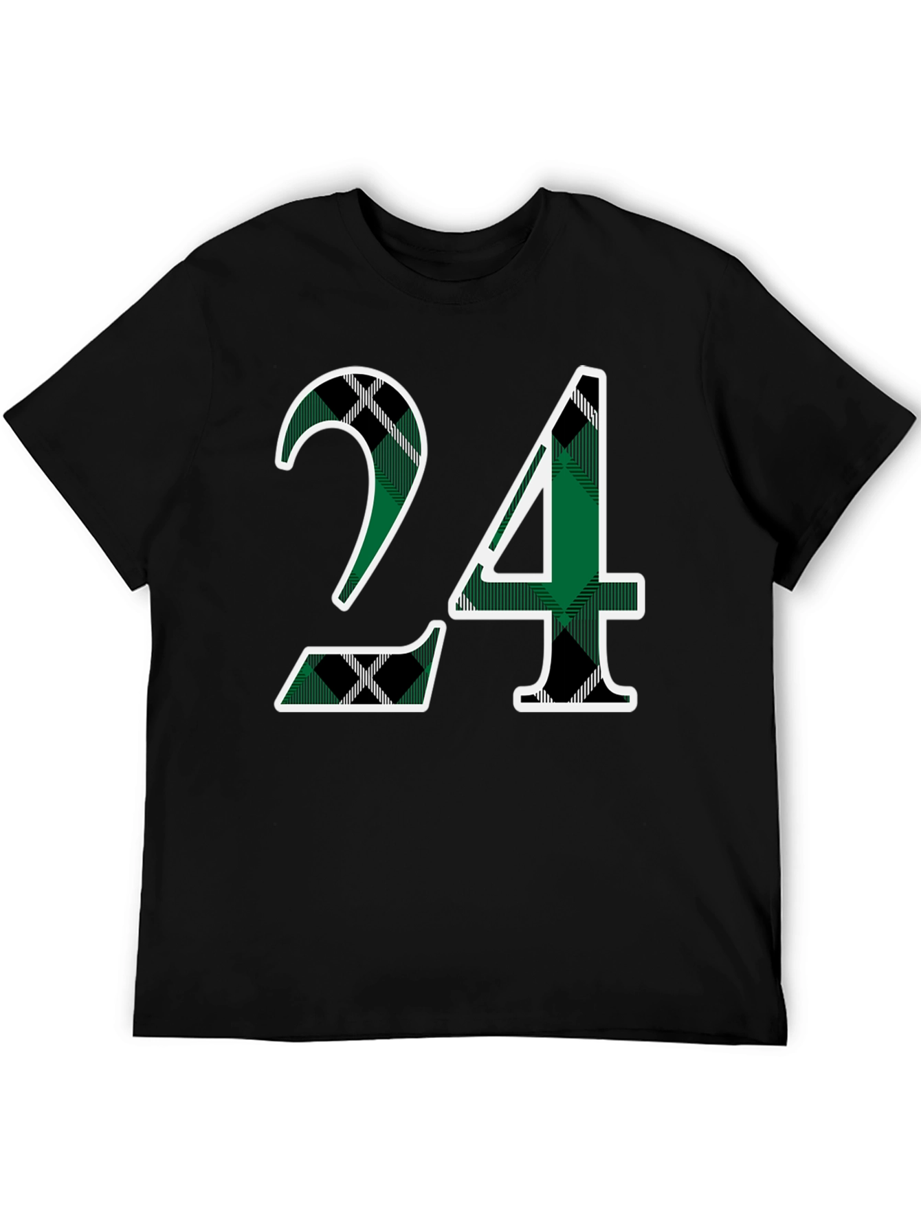 Plaid Number 24 Graphic Tee